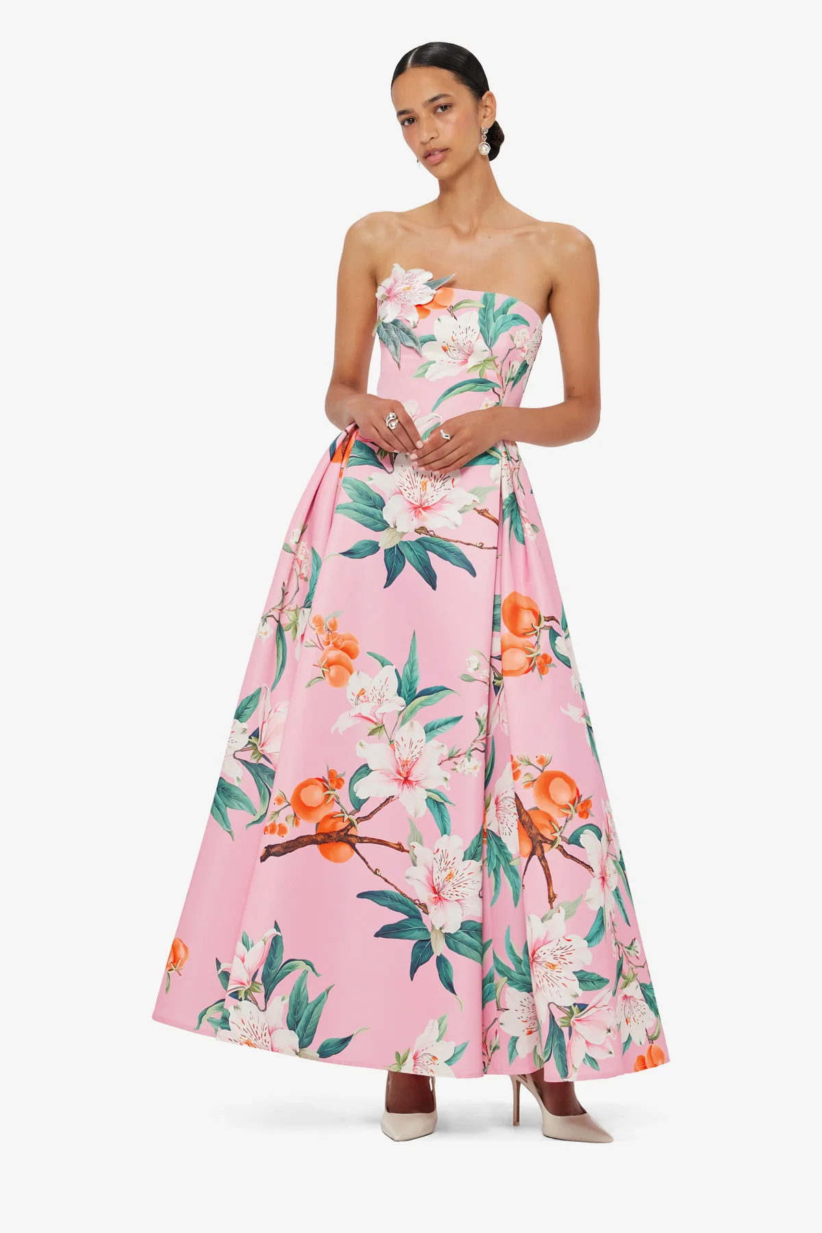 Nora Bustier Maxi Dress - Lavish Print in Pink - Image 3