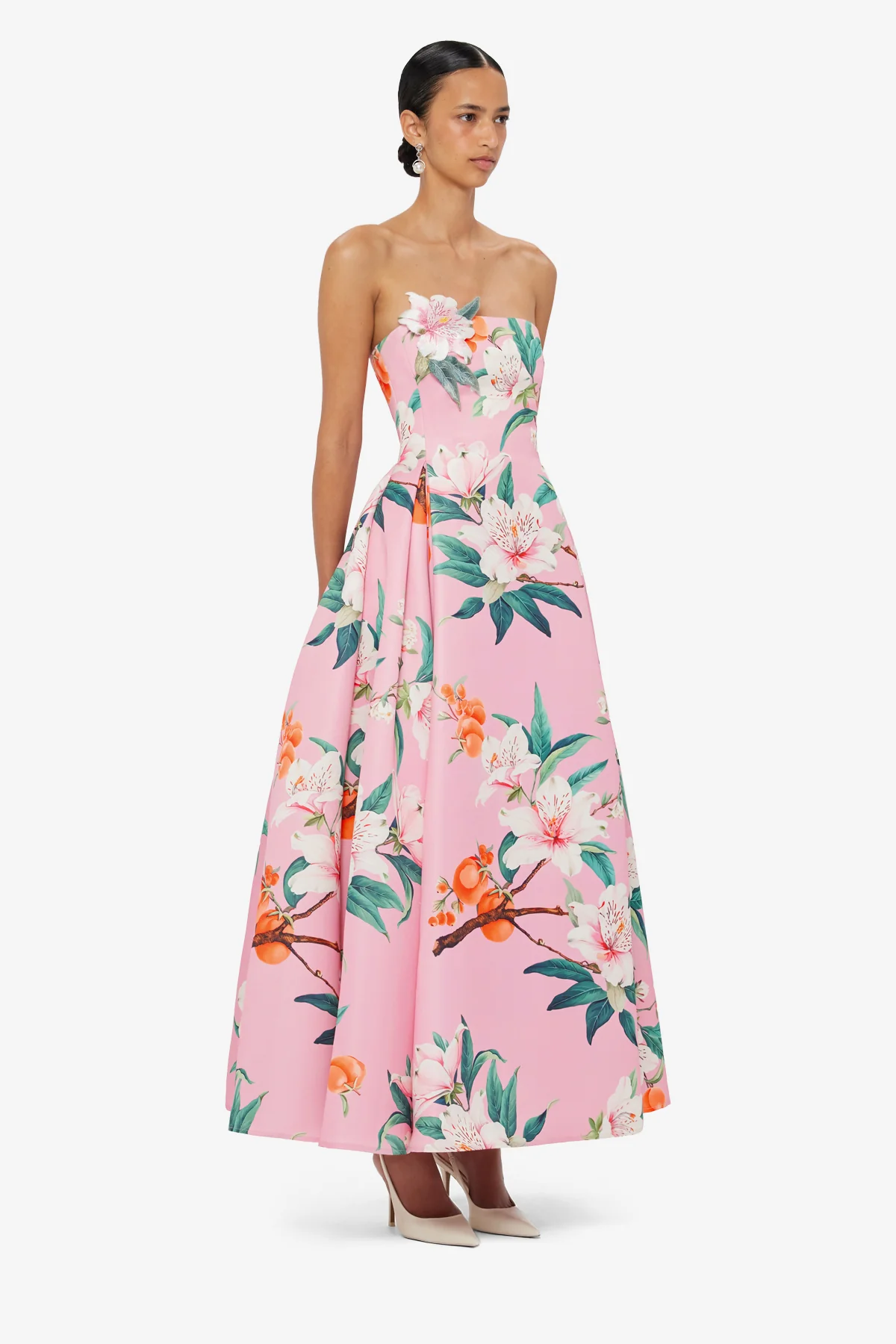 Nora Bustier Maxi Dress - Lavish Print in Pink - Image 4