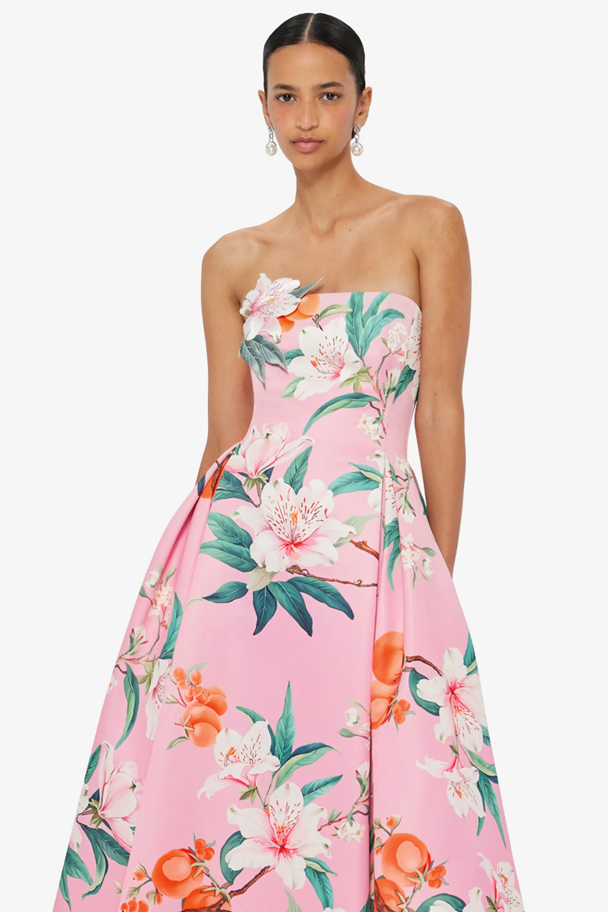 Nora Bustier Maxi Dress - Lavish Print in Pink - Image 6