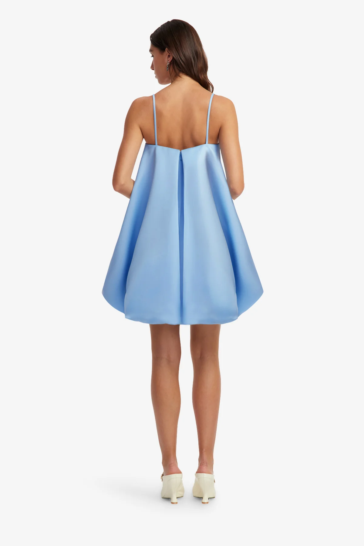 Patsy Appliqué Puff Mini Dress - Pastel Blue - Image 5