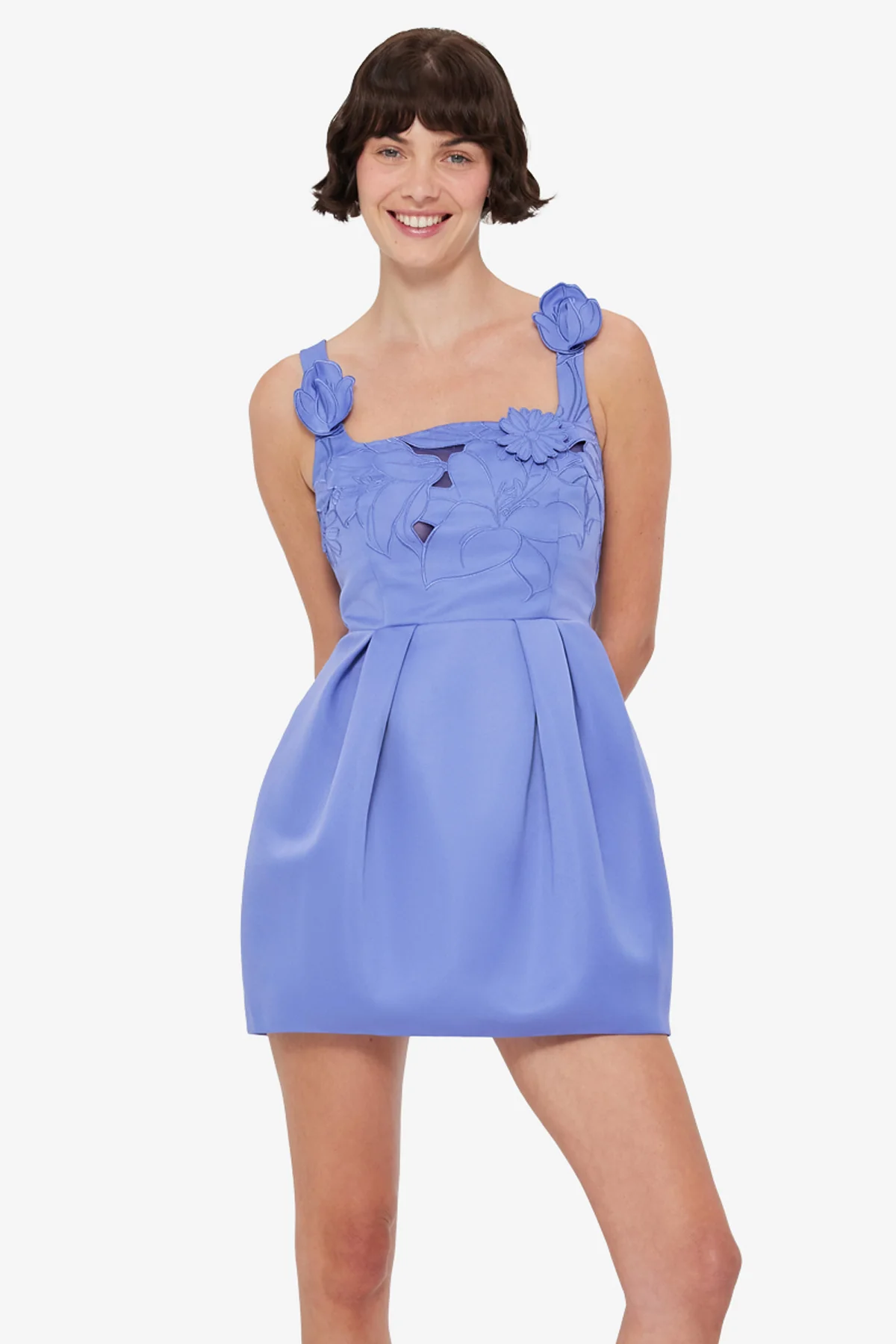 Piper Appliqué Bell Shape Mini Dress - Moonlight - Image 6