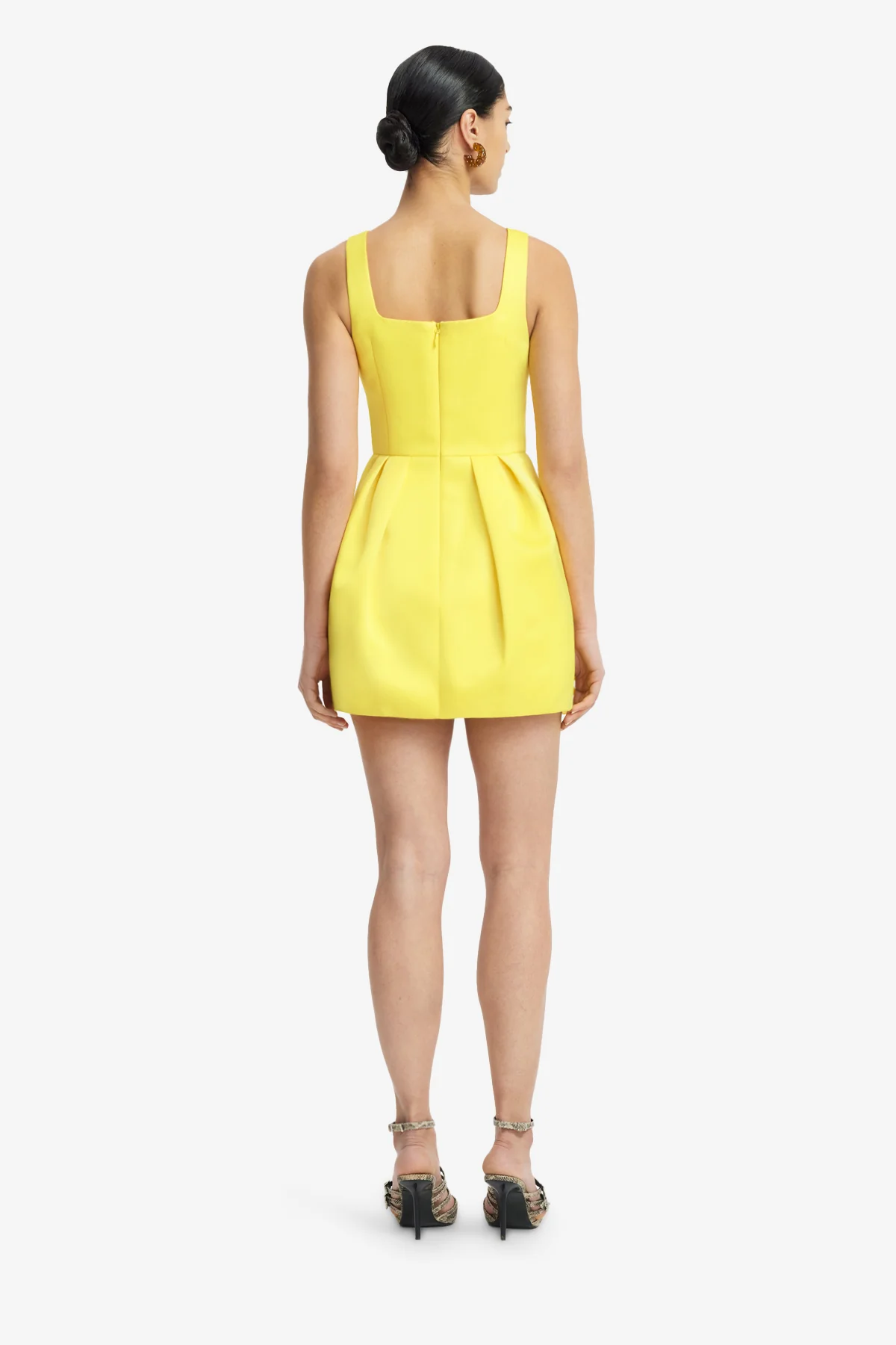 Piper Floral Appliqué Bell Shape Mini Dress - Sunshine - Image 5