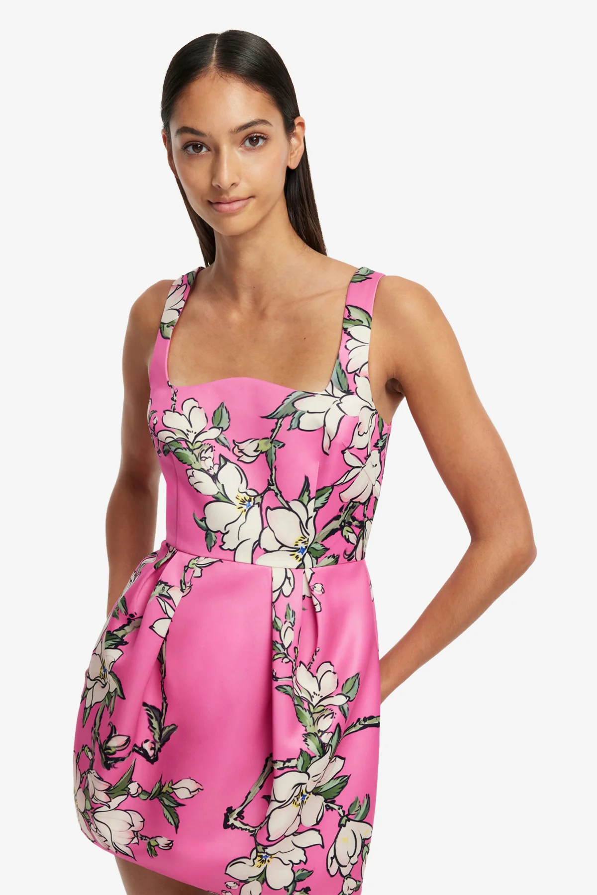 Piper Mini Dress - Pink Magnolia Print - Image 6