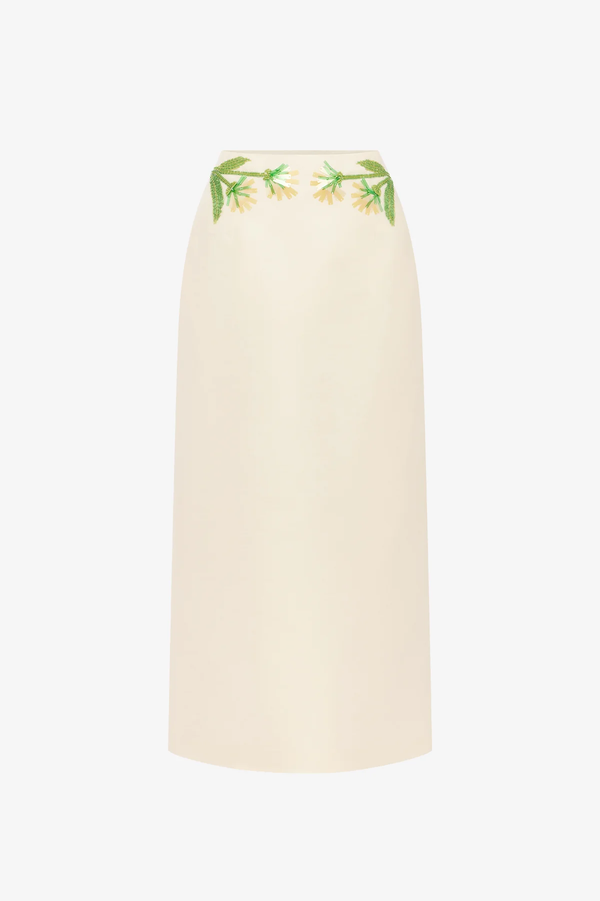 Quinn Embellished Wool Midi Skirt - Wildflower