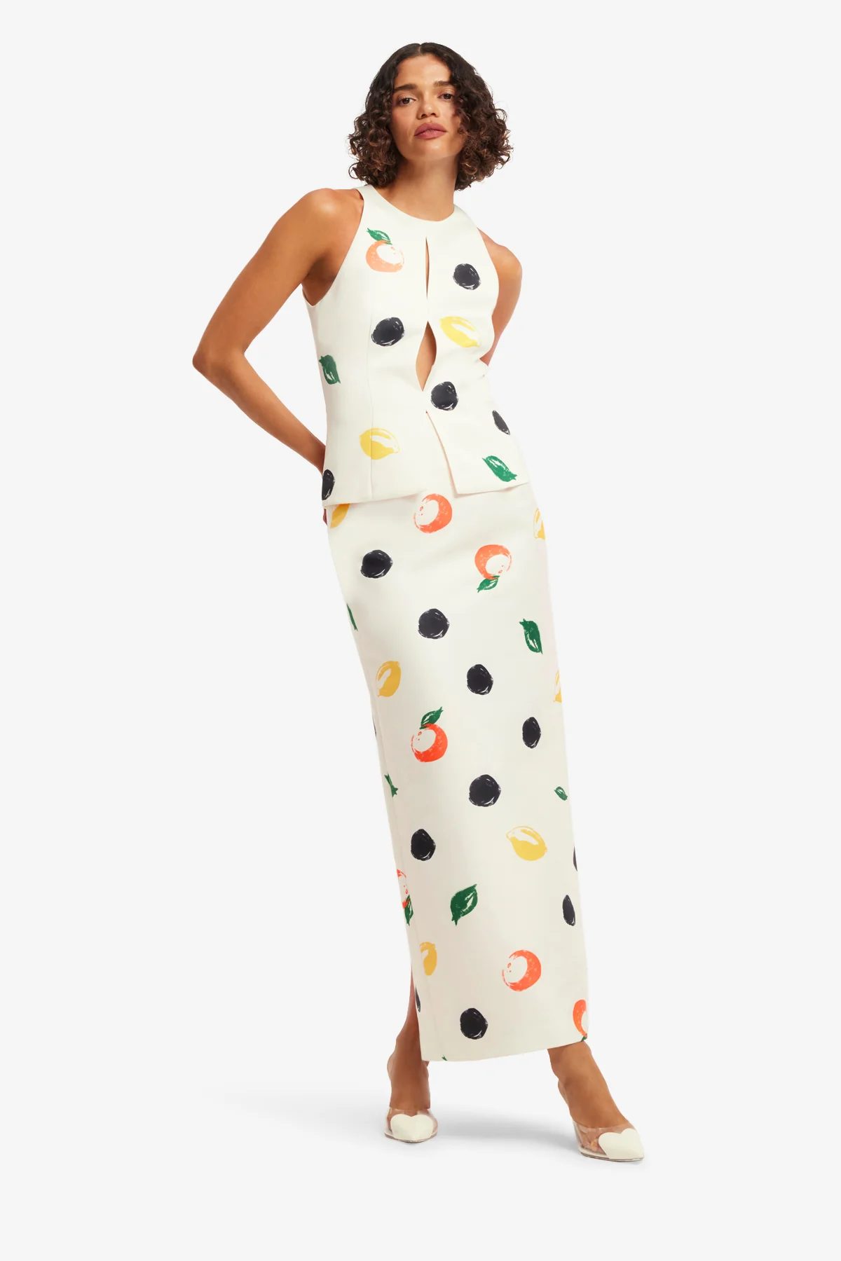 Quinn Maxi Skirt - Citrus Spots - Image 3