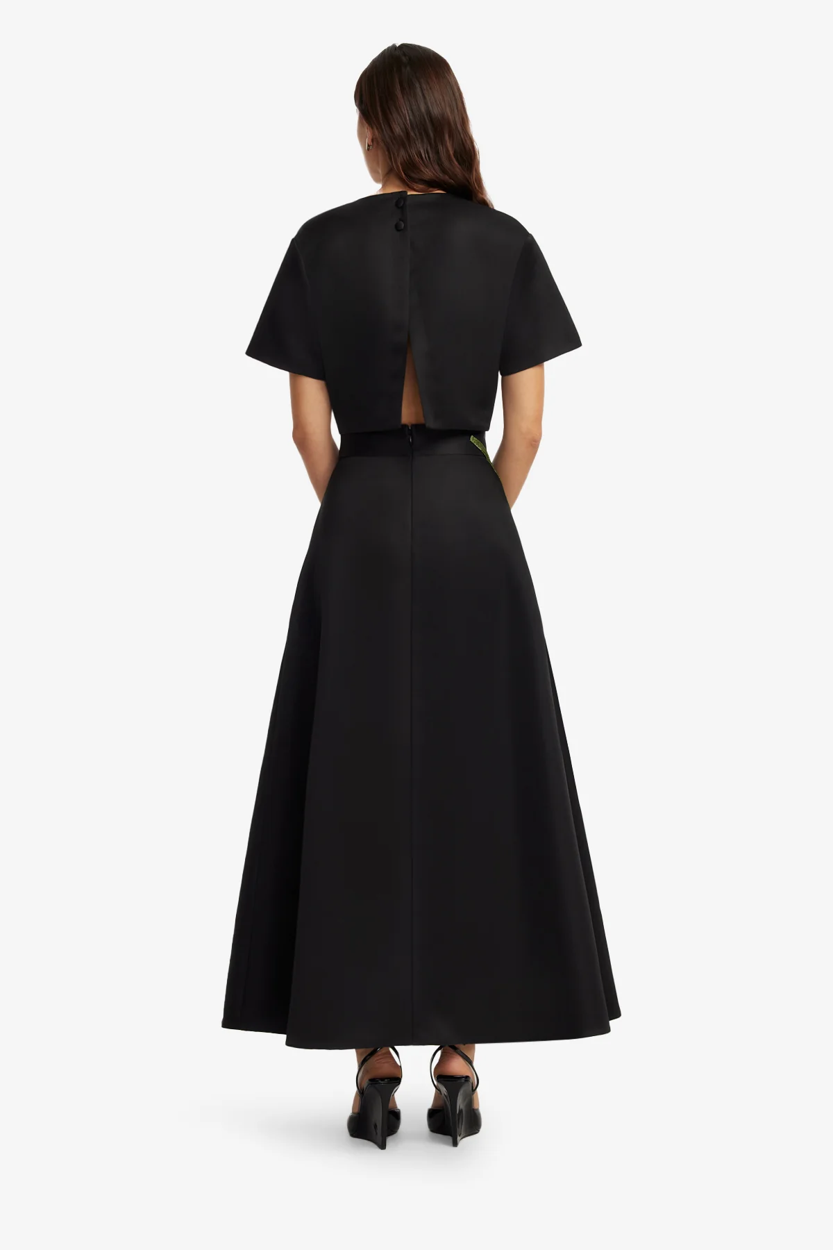 Rafaela Maxi Skirt - Vine Print in Ebony - Image 5
