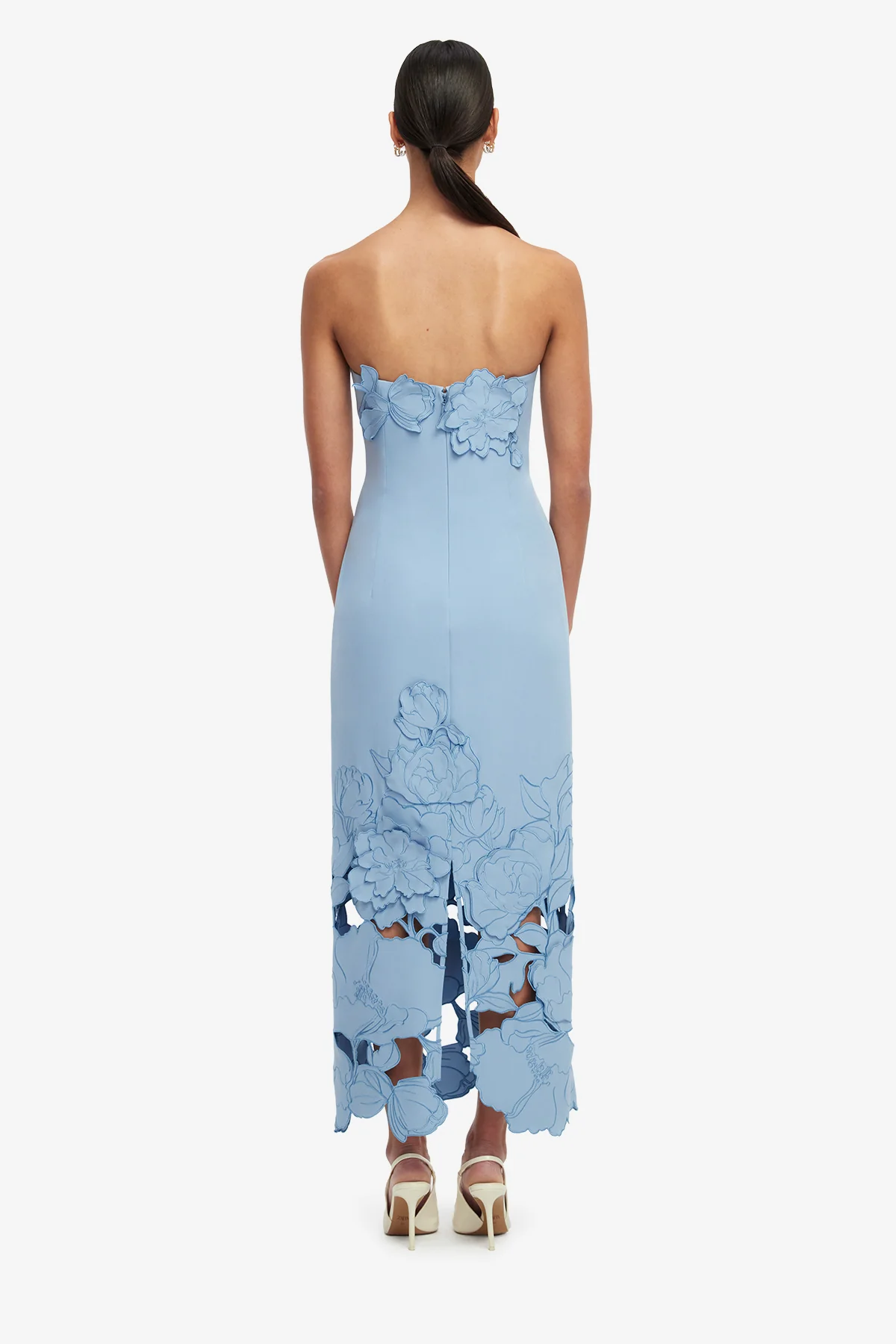 Rayna Appliqué Bustier Maxi Dress - Baby Blue - Image 5