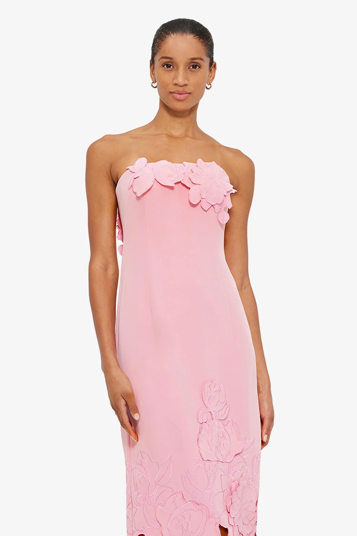 Rayna Appliqué Bustier Maxi Dress - Flamingo - Image 6