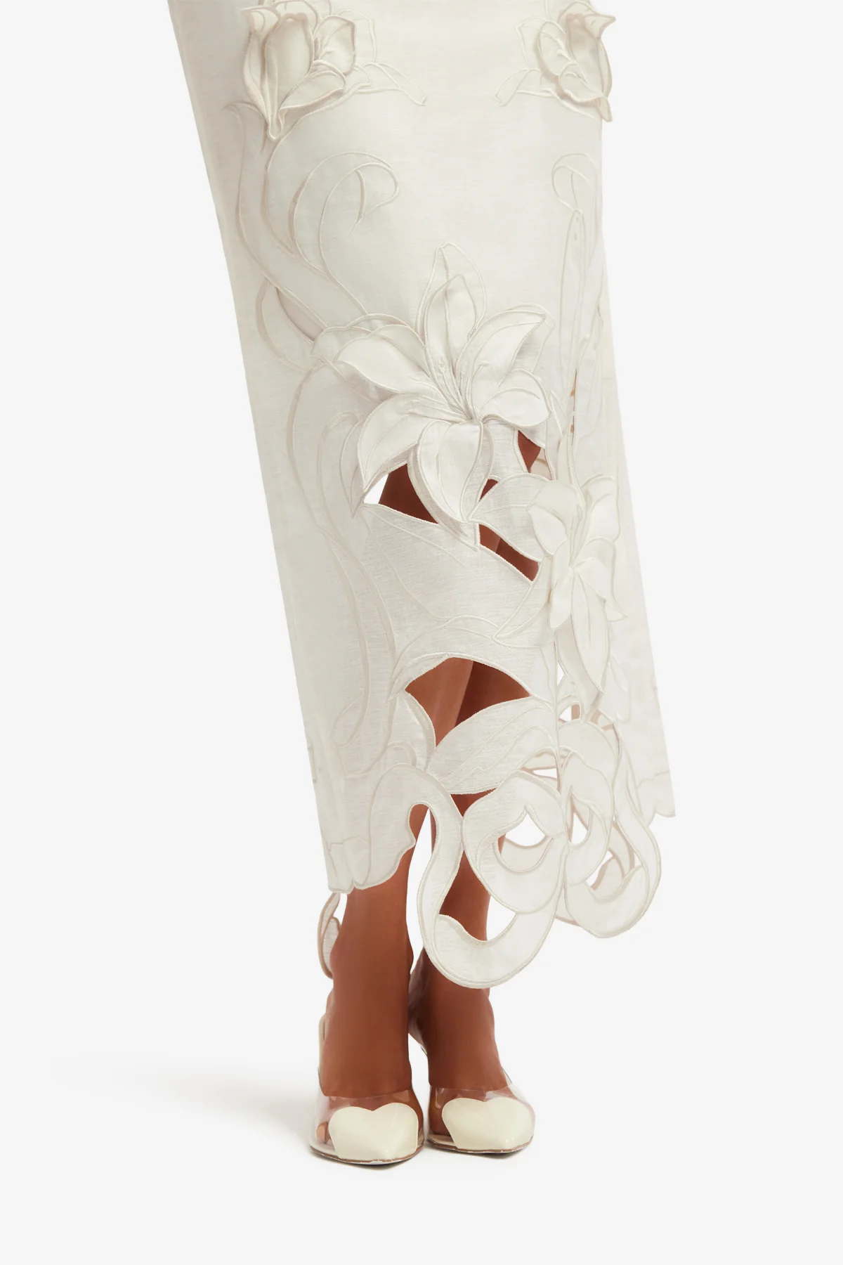 Rayna Appliqué Bustier Maxi Dress - Lily in Snow - Image 6