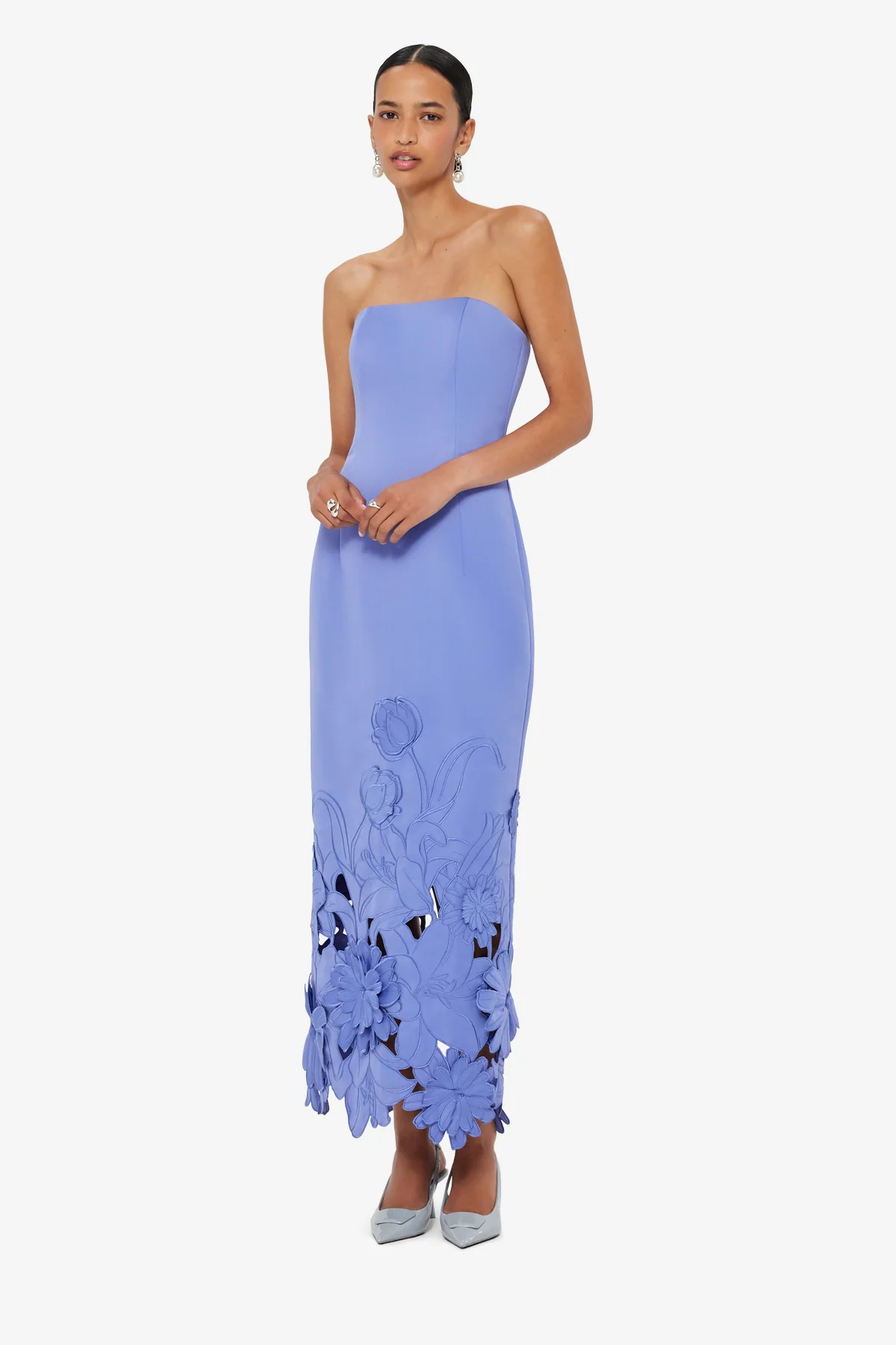 Rayna Appliqué Bustier Maxi Dress - Moonlight - Image 3