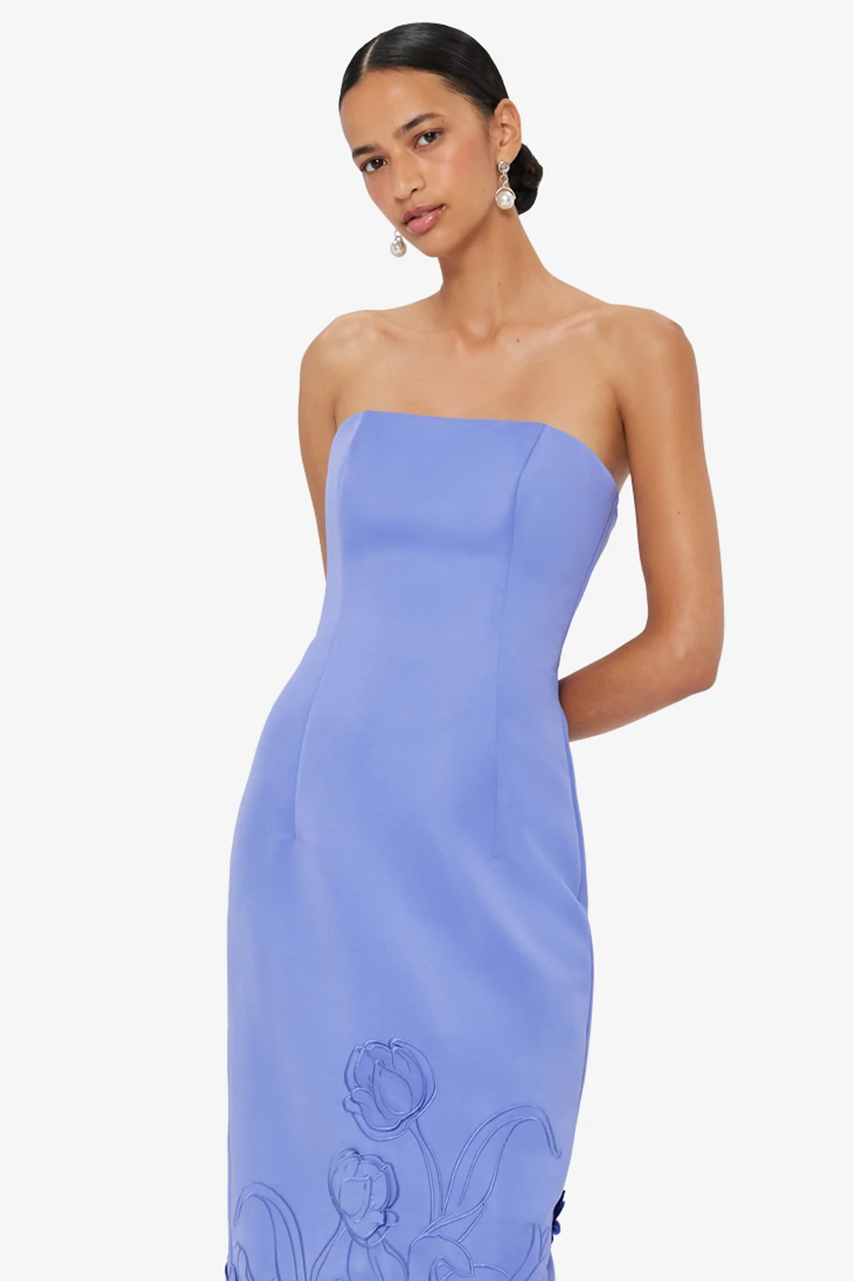 Rayna Appliqué Bustier Maxi Dress - Moonlight - Image 6
