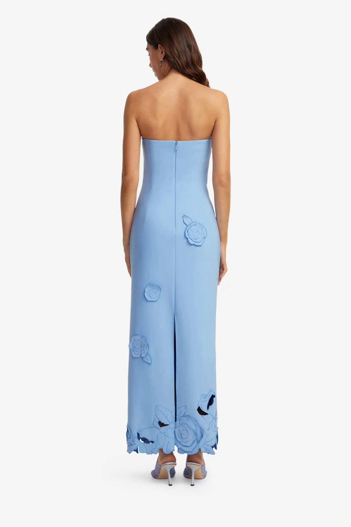 Rayna Appliqué Bustier Maxi Dress - Pastel Blue - Image 5
