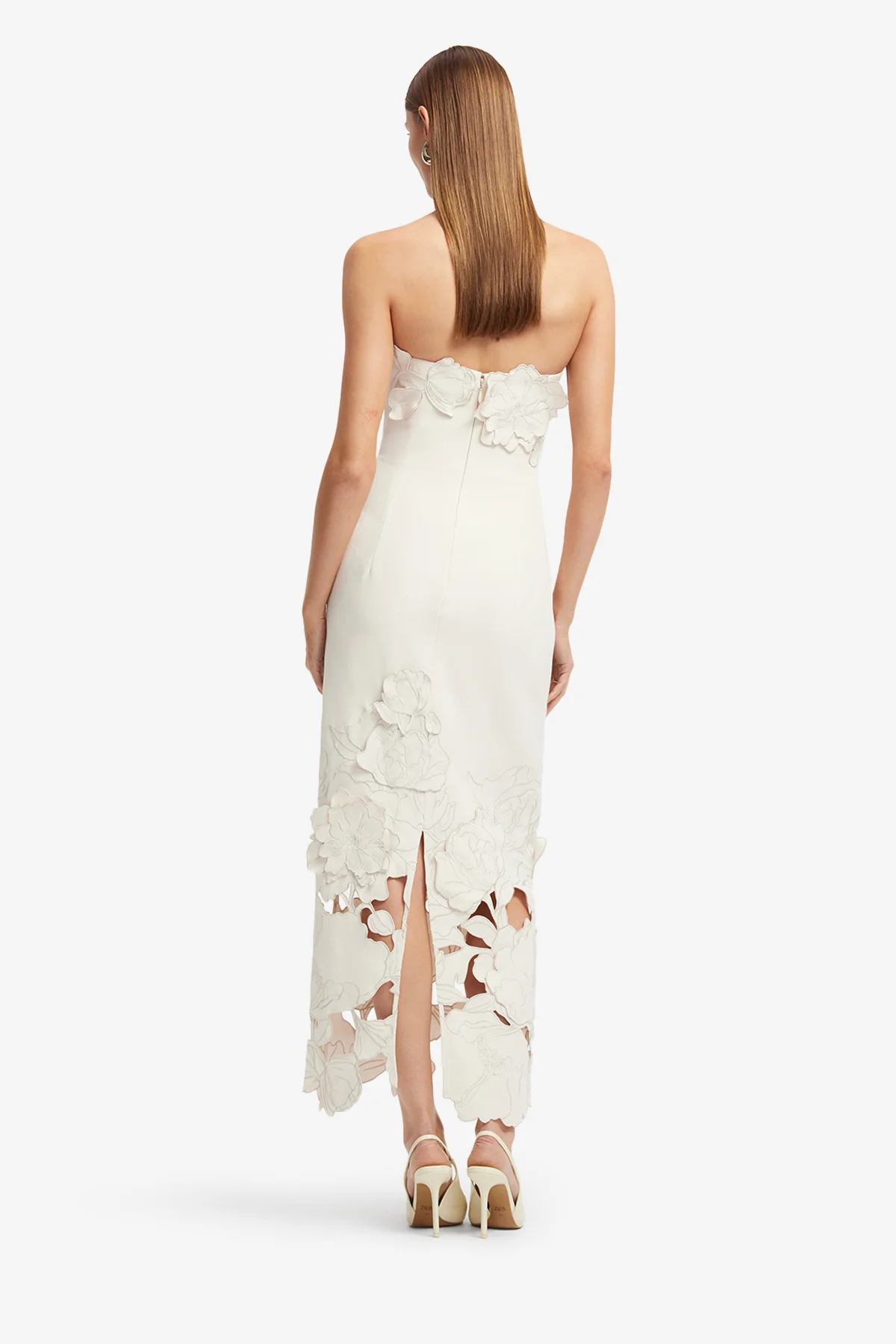 Rayna Appliqué Bustier Maxi Dress - Vanilla - Image 5