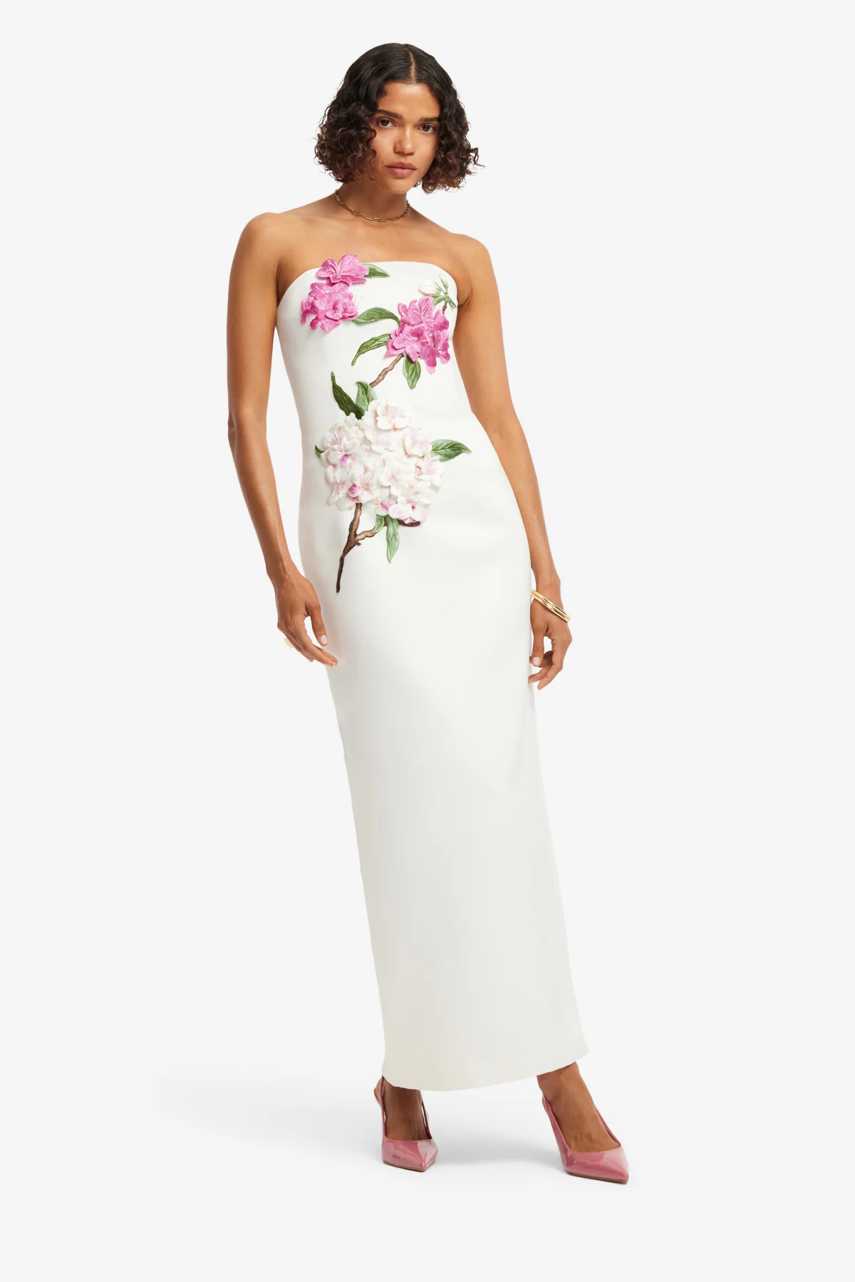 Rayna Appliqué Floral Maxi Dress - Floral Pear Print - Image 3