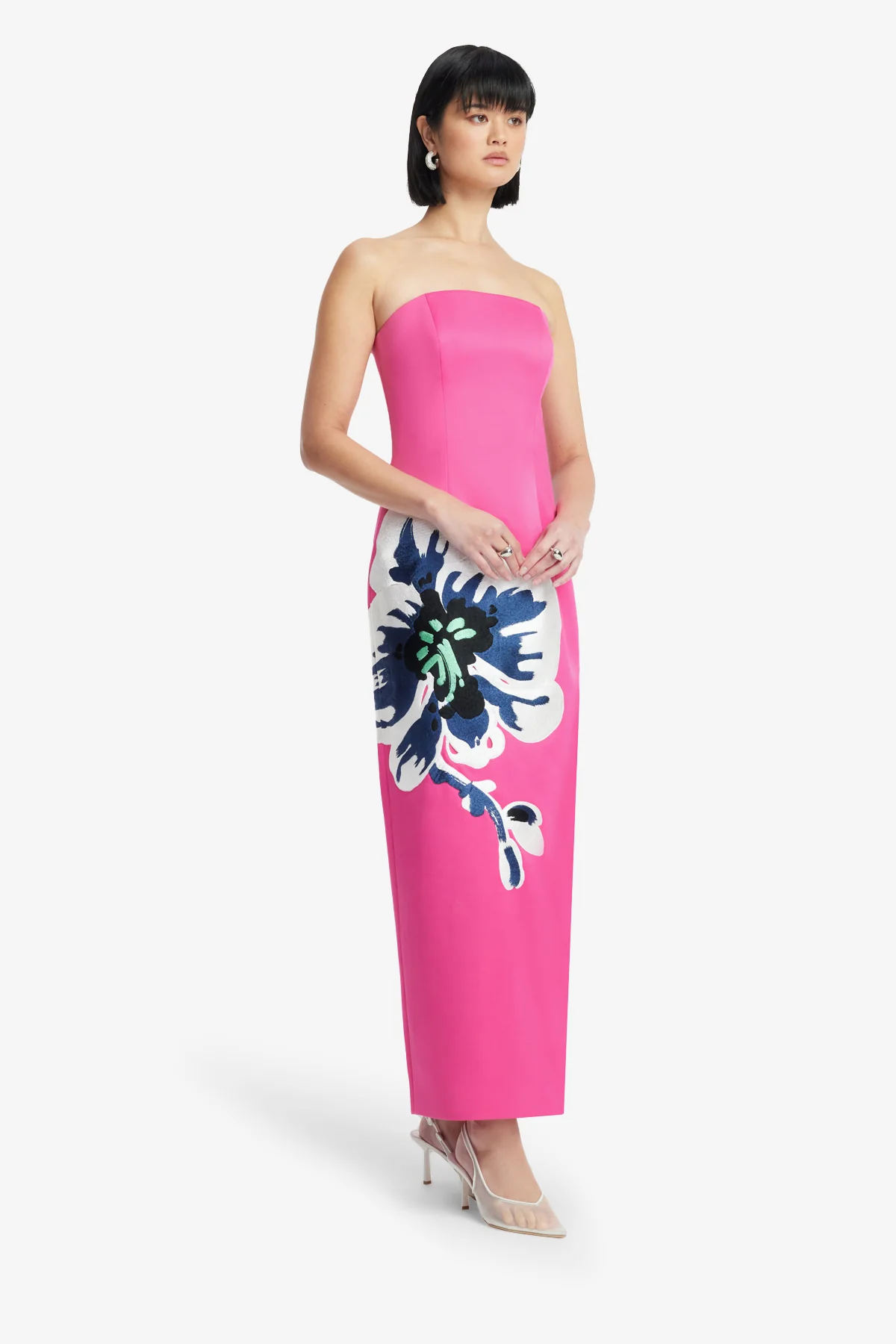 Rayna Bustier Maxi Dress - Orchid Print - Image 4