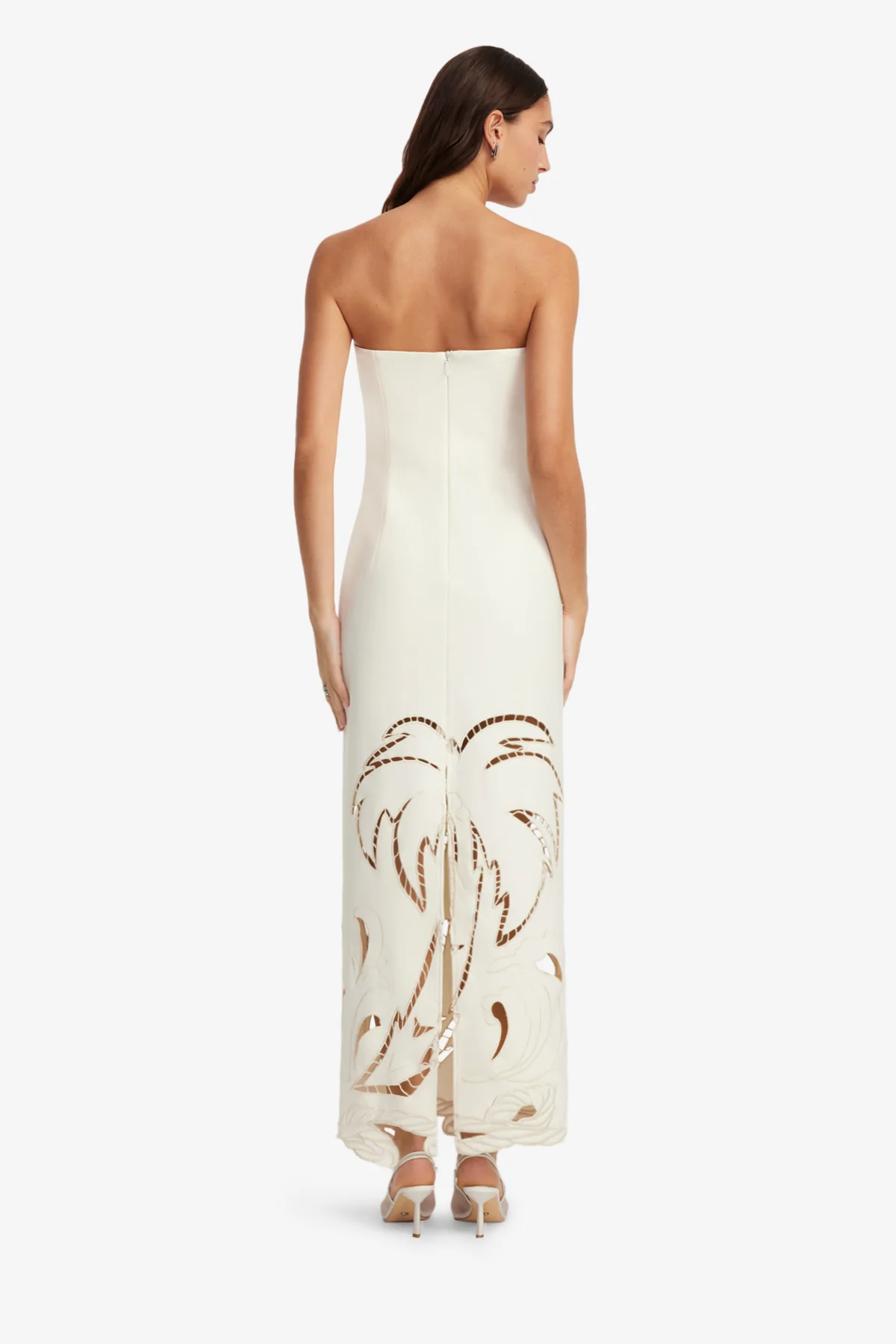 Rayna Palm Bustier Maxi Dress - Vanilla - Image 5