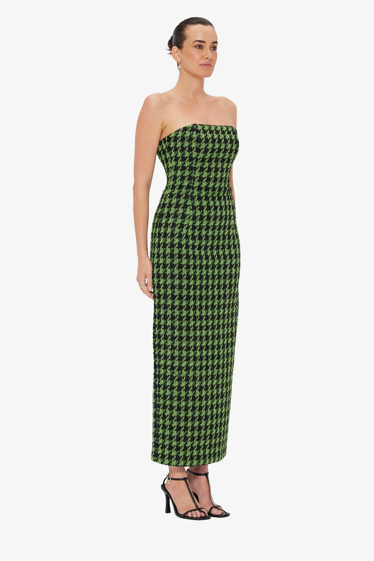 Rayna Tweed Bustier Maxi Dress - Houndstooth - Image 4