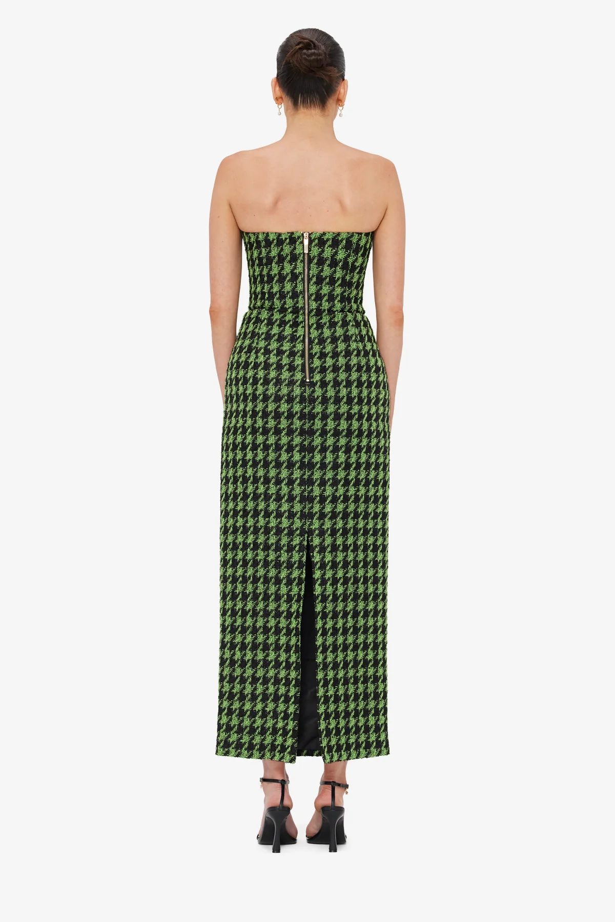 Rayna Tweed Bustier Maxi Dress - Houndstooth - Image 5