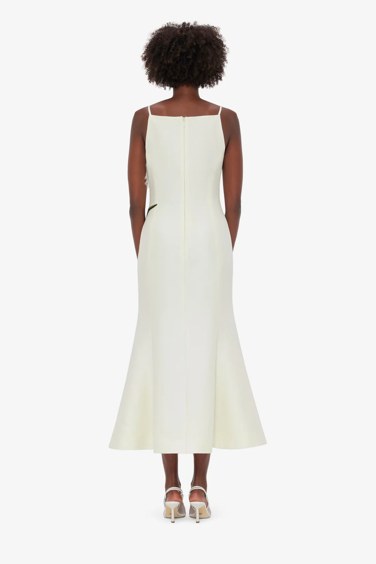 Regina Embellished Wool Blend Midi Dress - Snow - Image 5