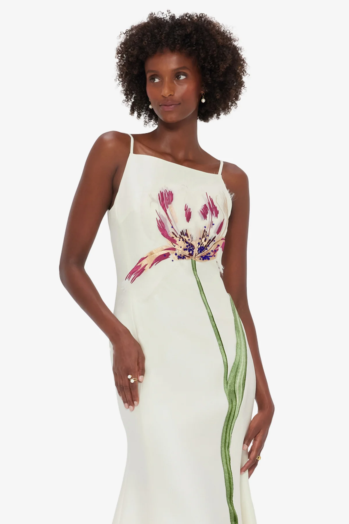 Regina Embellished Wool Blend Midi Dress - Snow - Image 6