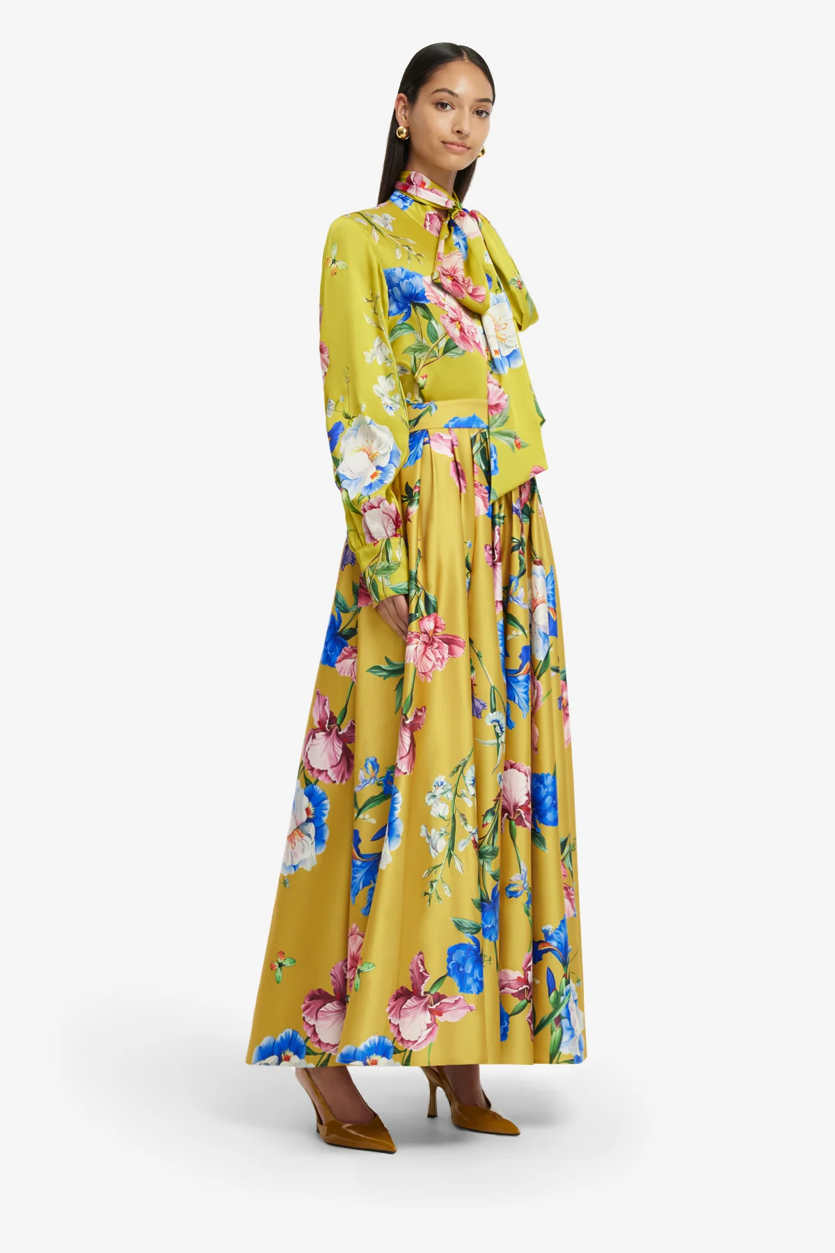 Reinette Skirt - Garden Print in Mustard - Image 4