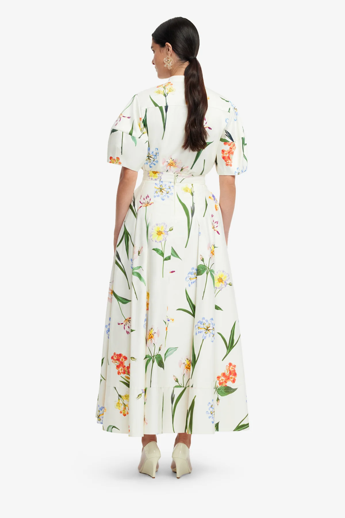 Rhiannan Skirt - Botanical Print in Snow - Image 5