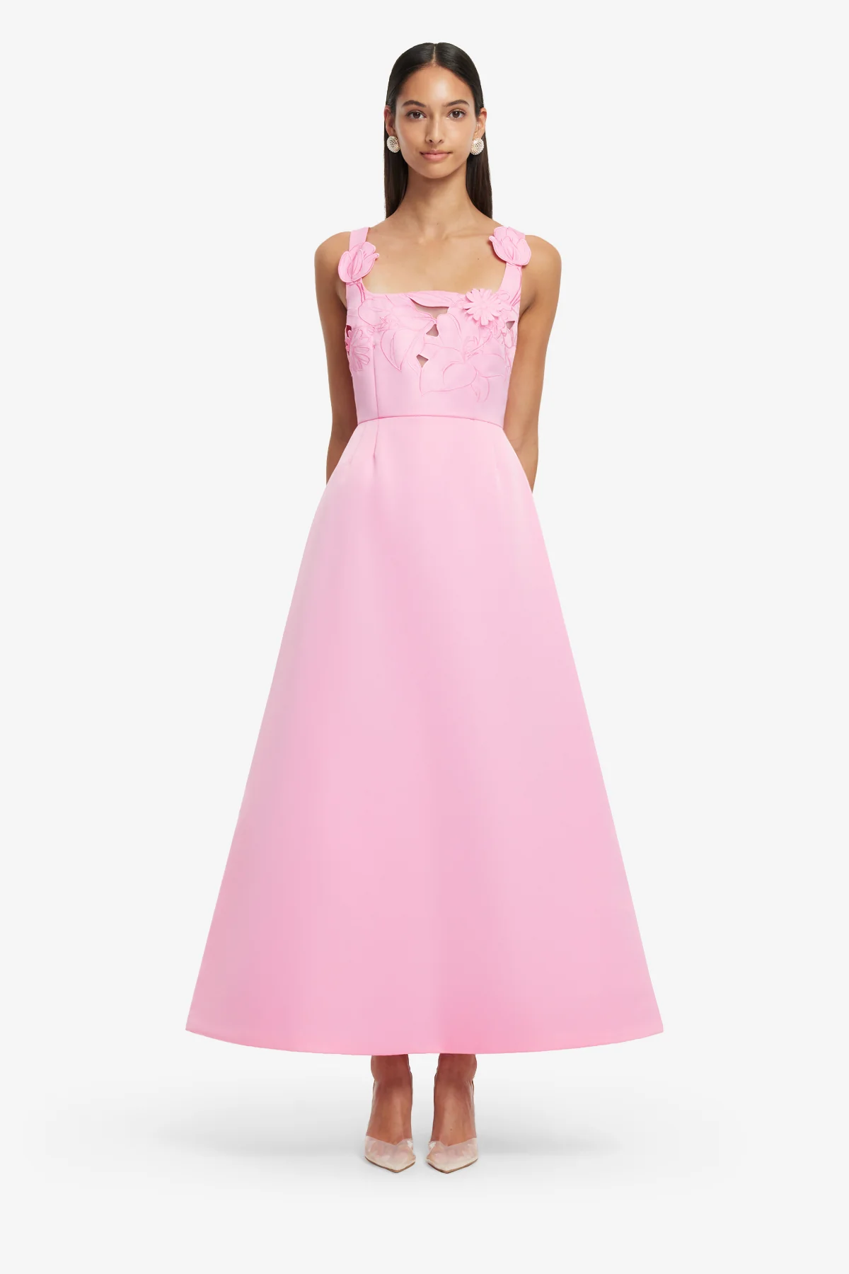 Rianne Appliqué Maxi Dress - Baby Pink - Image 2