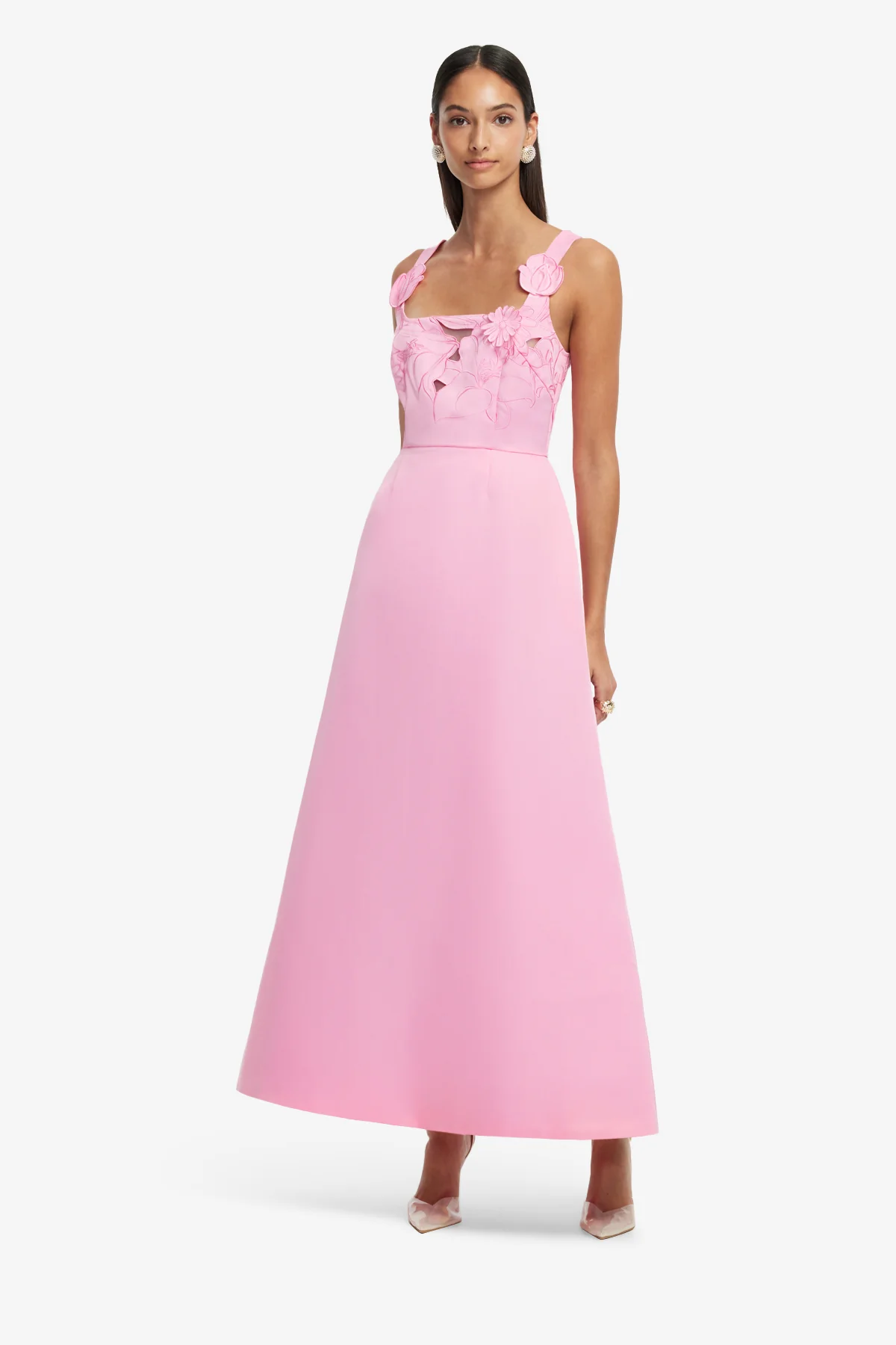 Rianne Appliqué Maxi Dress - Baby Pink - Image 3