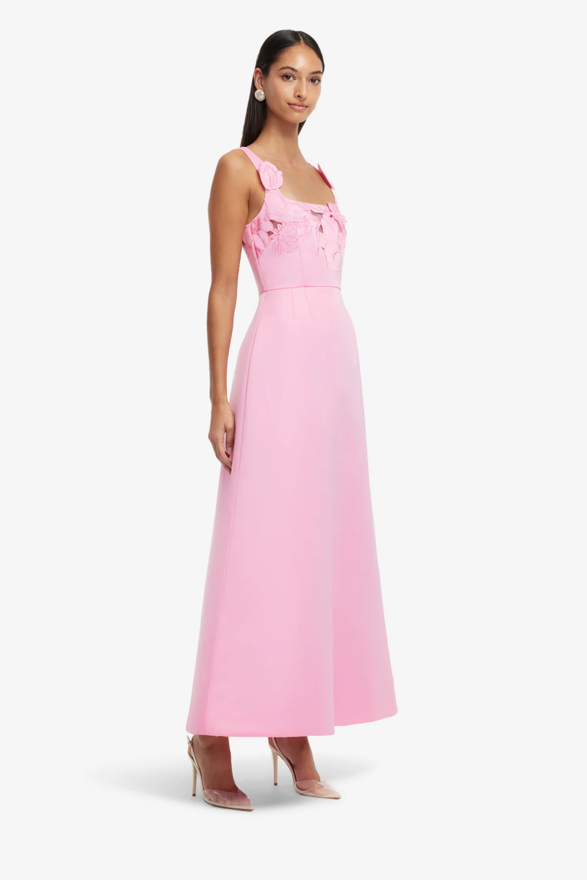 Rianne Appliqué Maxi Dress - Baby Pink - Image 4