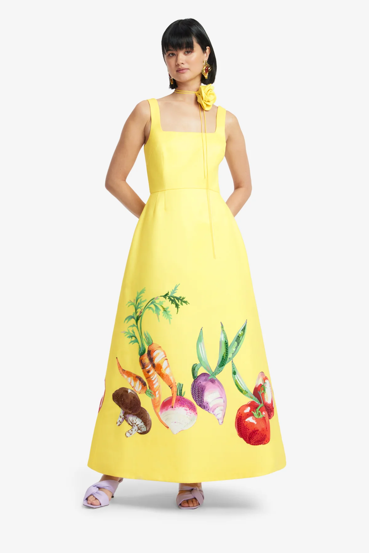 Rianne Appliqué Maxi Dress - Harvest Print - Image 3