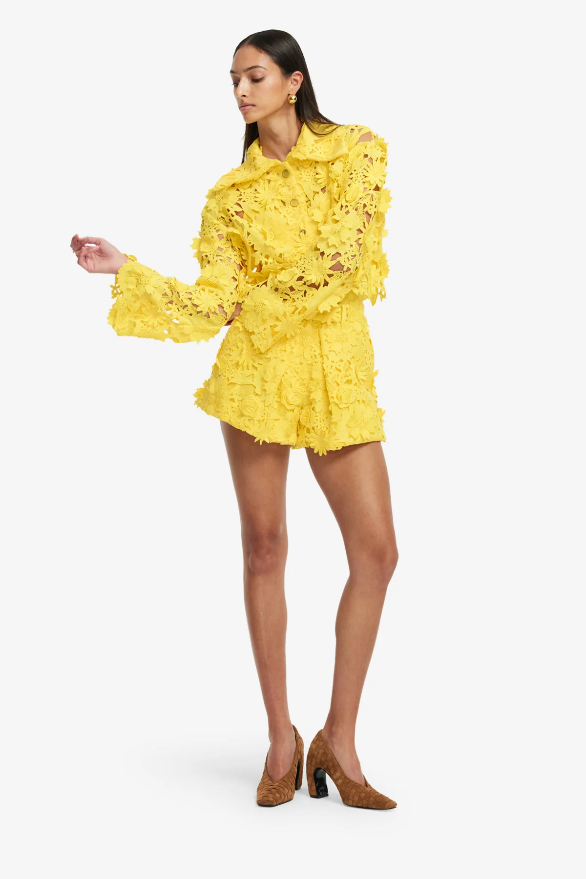 Robyn Lace Shirt - Sunshine - Image 3