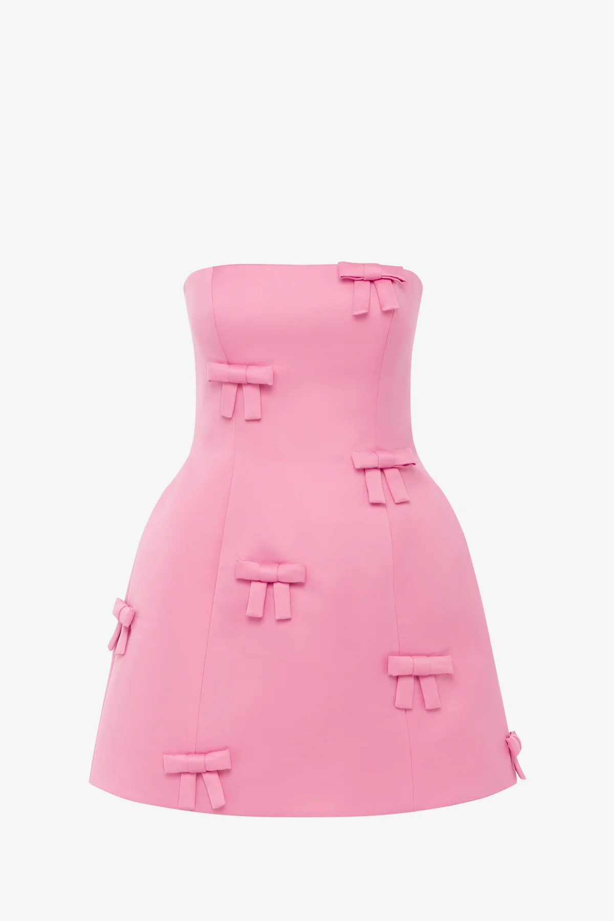 Roselle Bow Mini Dress - Fuchsia