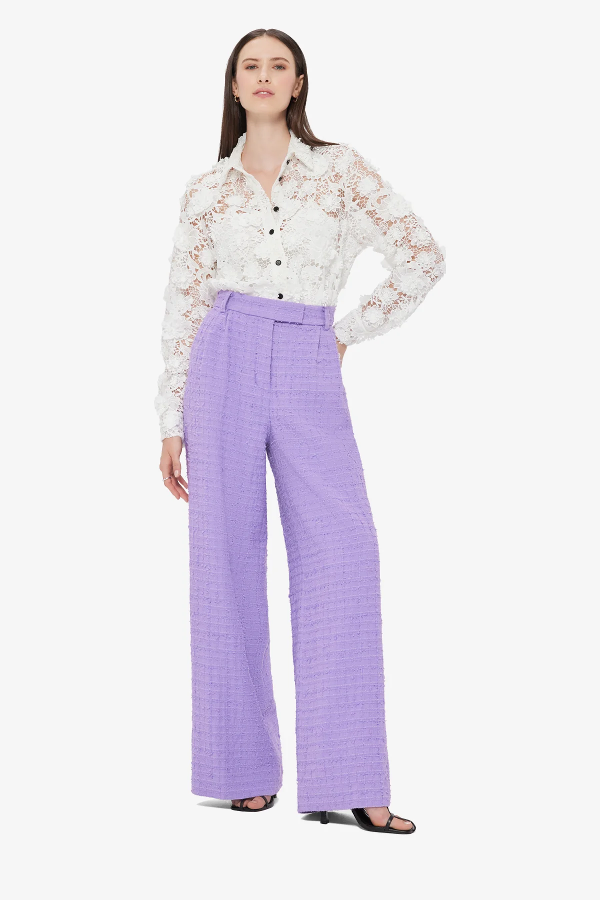 Sabrina Lace Shirt - Snow - Image 3
