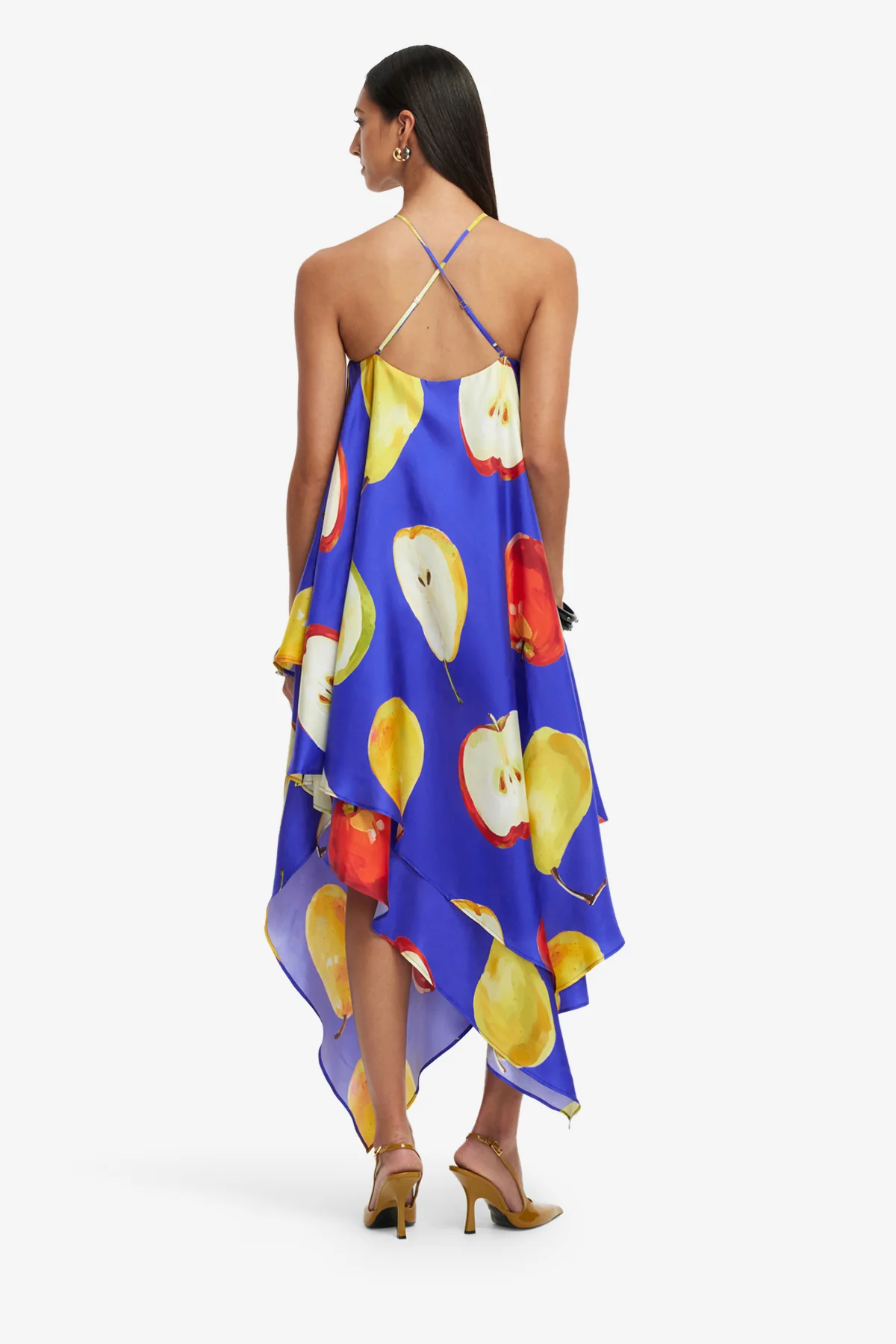 Sally Halterneck Maxi Dress - Pear Print - Image 5