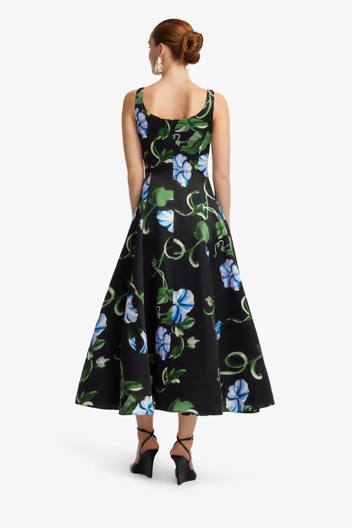 Serafina Appliqué Maxi Dress - Vine Print in Ebony - Image 5