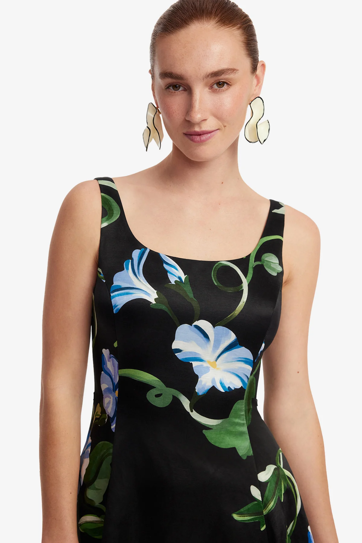 Serafina Appliqué Maxi Dress - Vine Print in Ebony - Image 6