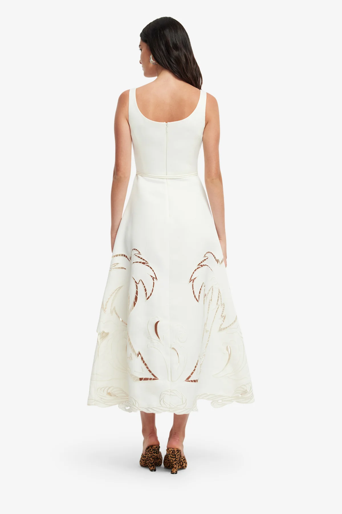 Serafina Palm Maxi Dress - Vanilla - Image 5