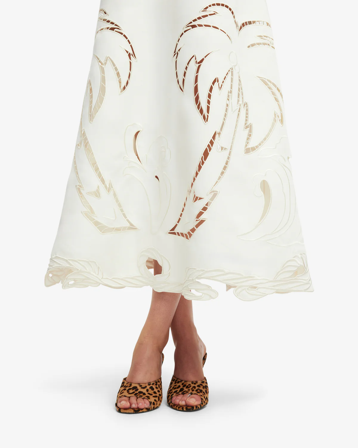 Serafina Palm Maxi Dress - Vanilla - Image 6