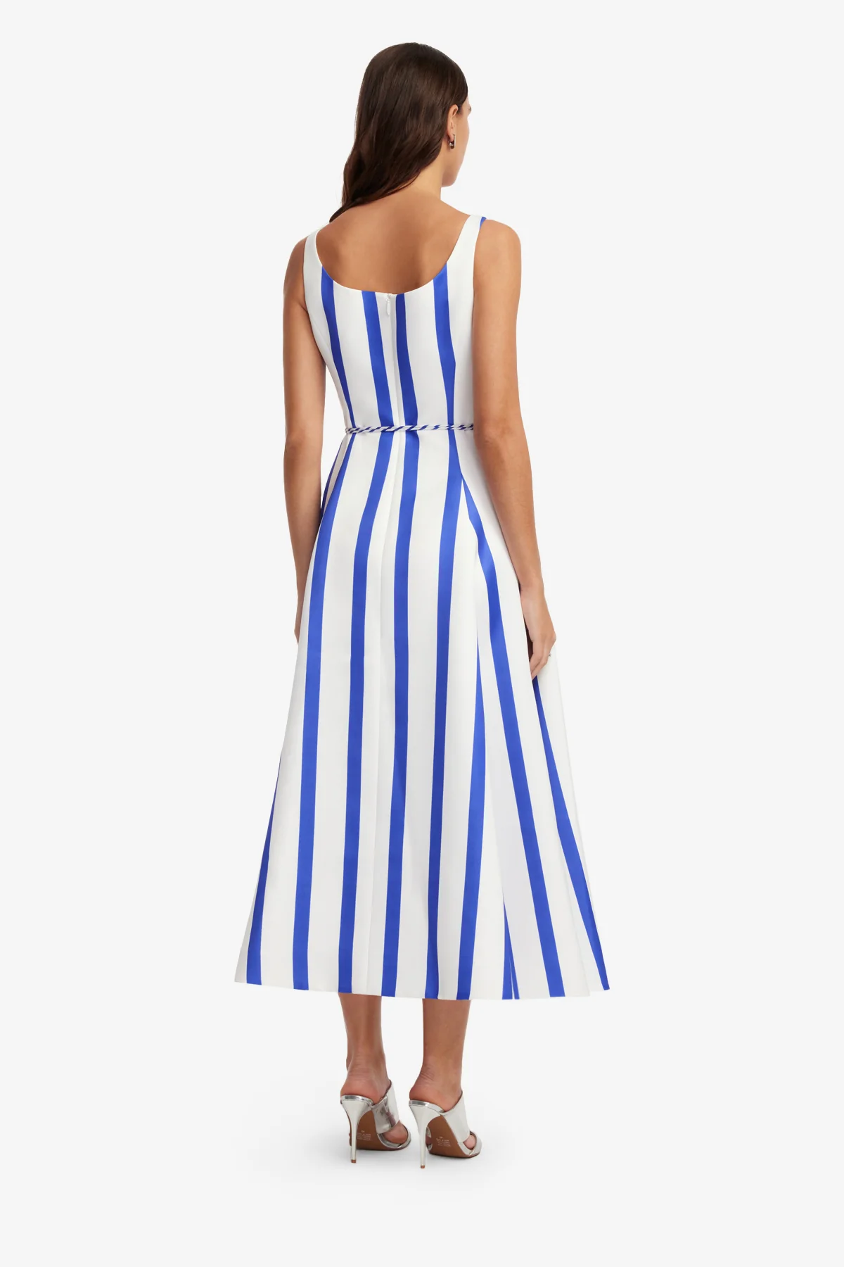 Serafina Striped Maxi Dress - Navy - Image 5