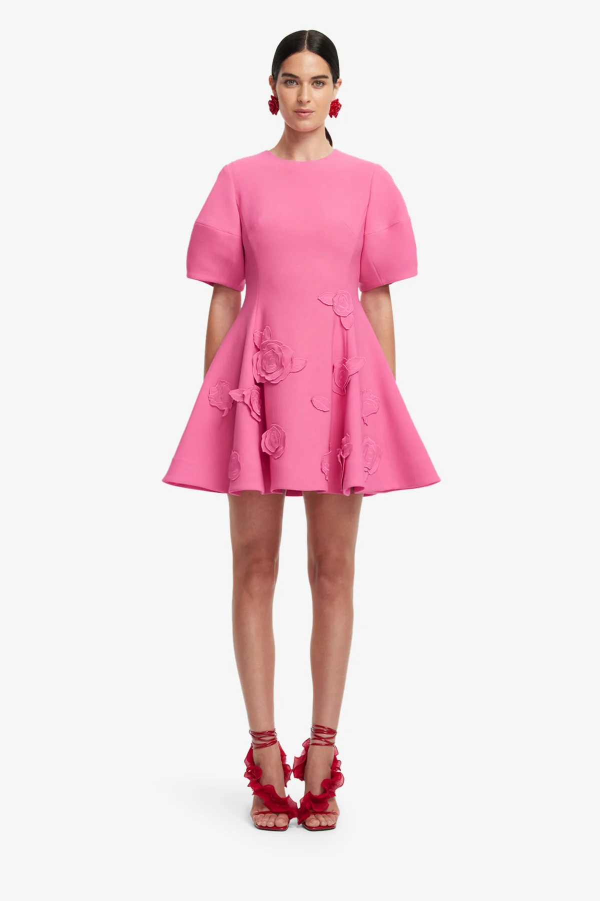 Simona Appliqué Mini Dress - Pink - Image 2