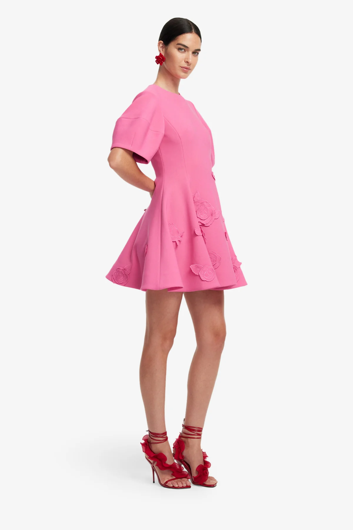 Simona Appliqué Mini Dress - Pink - Image 4