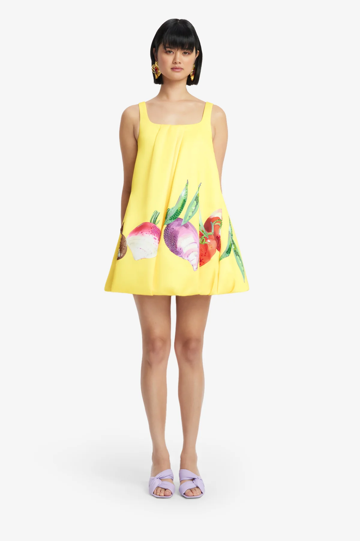 Suki Puff Mini Dress - Harvest Print - Image 2