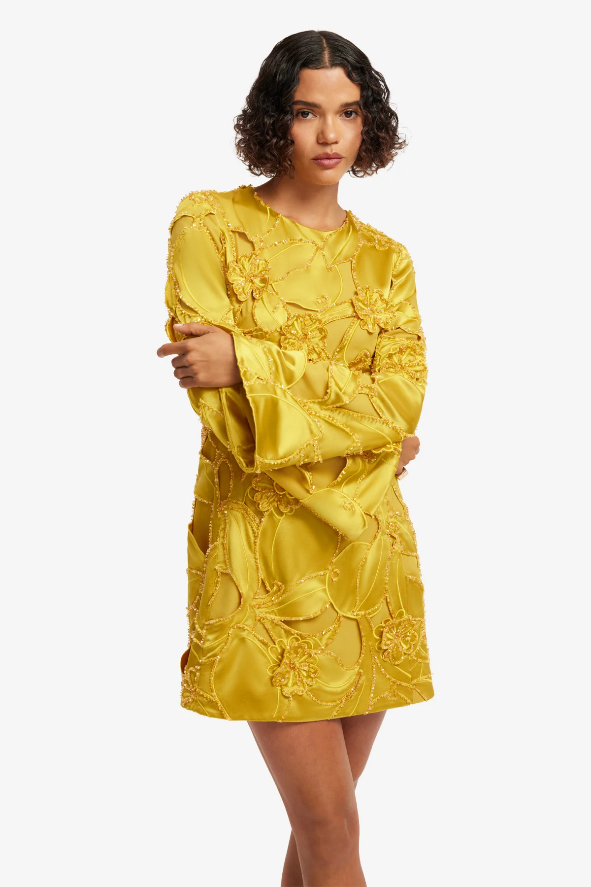 Suzanne Embellished Bell Sleeve Mini Dress - Opulence - Image 6