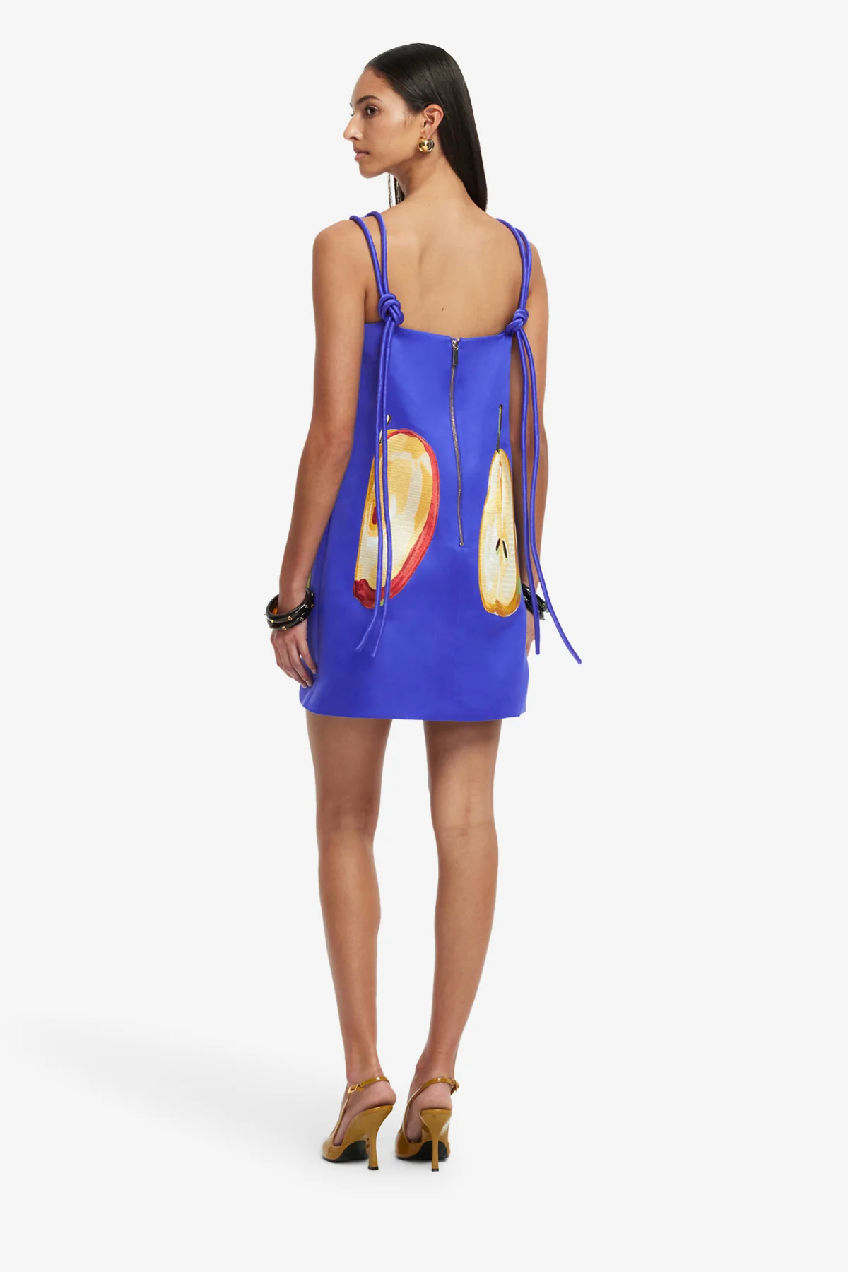 Taylor Embroidered Mini Dress - Pear Print - Image 5