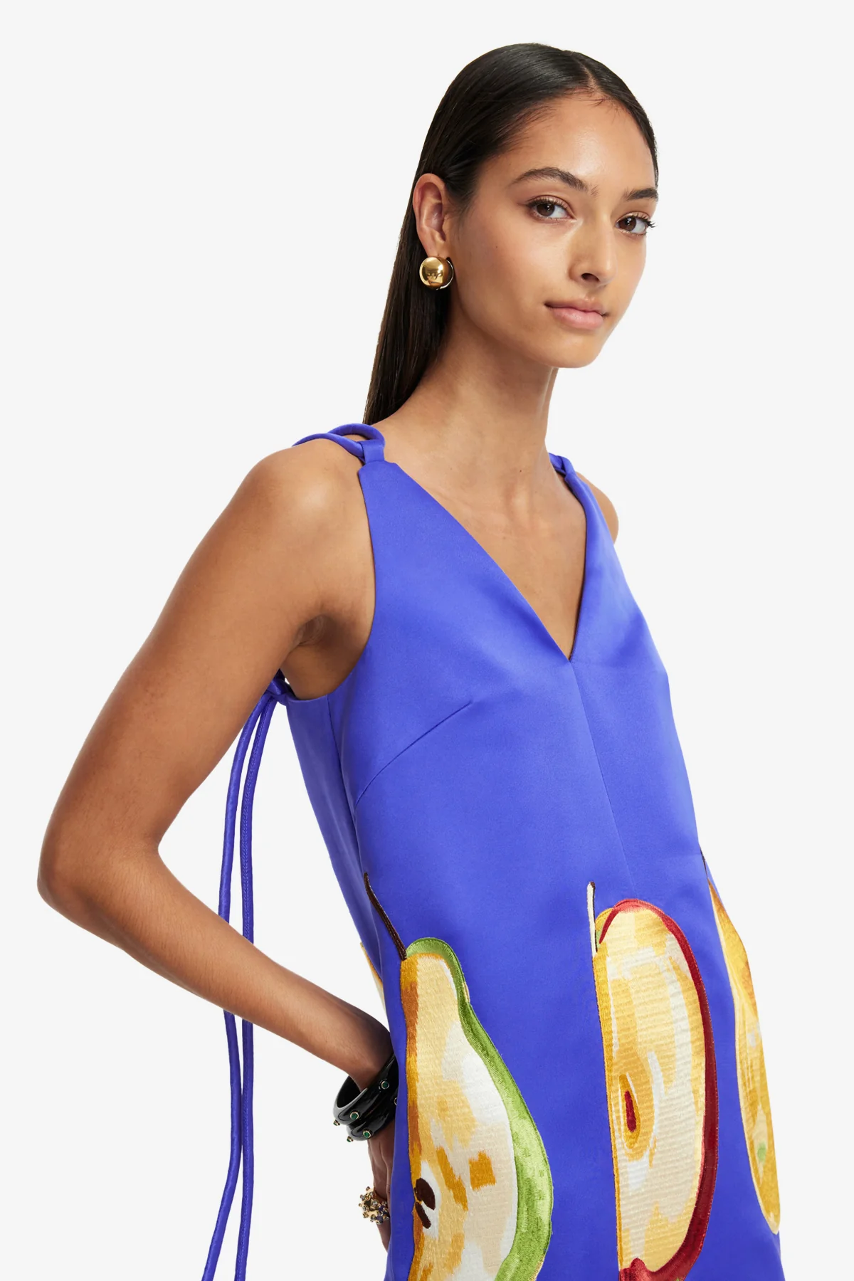 Taylor Embroidered Mini Dress - Pear Print - Image 6