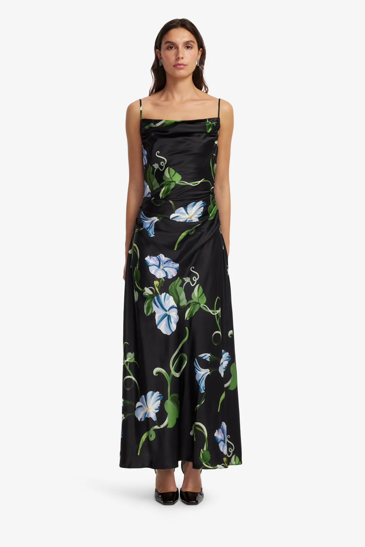 Valentina Maxi Dress - Vine Print in Ebony - Image 2