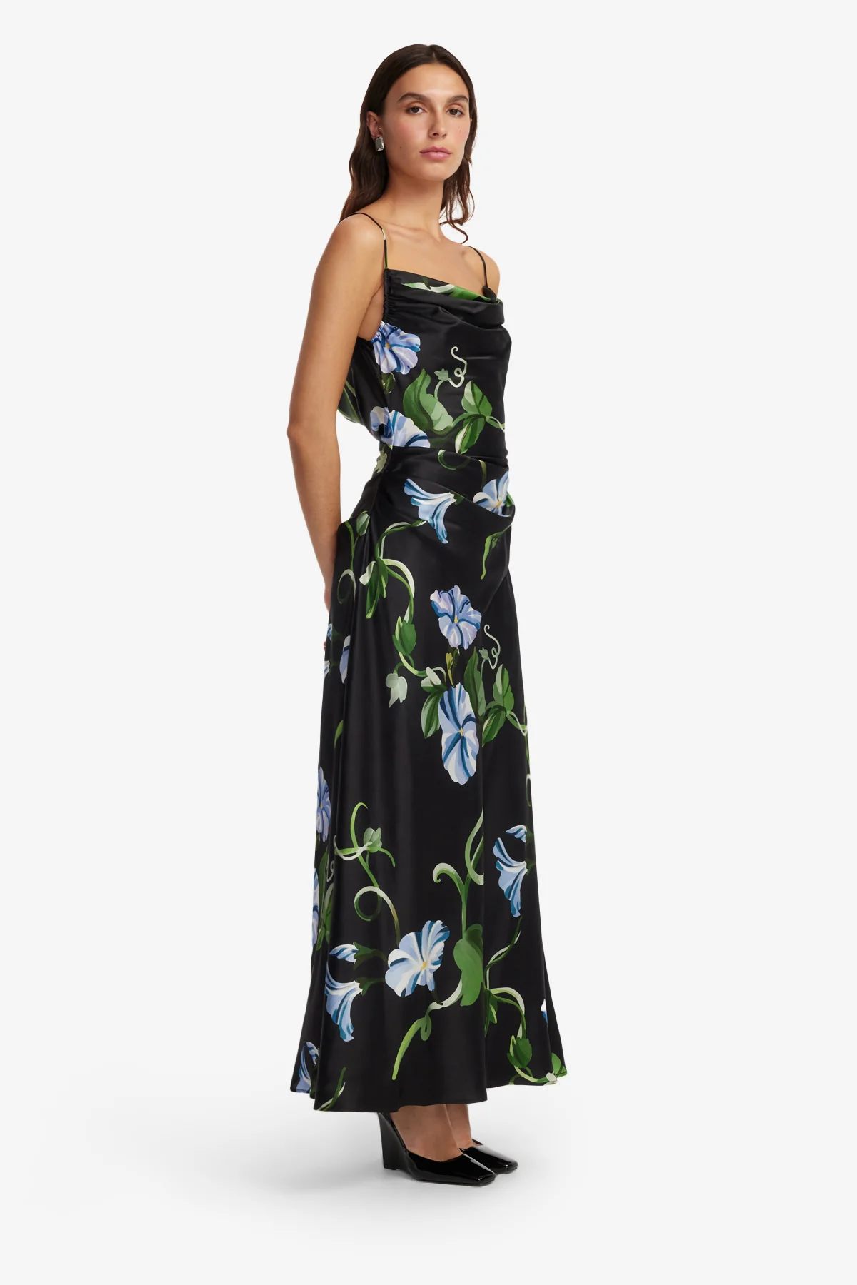Valentina Maxi Dress - Vine Print in Ebony - Image 4