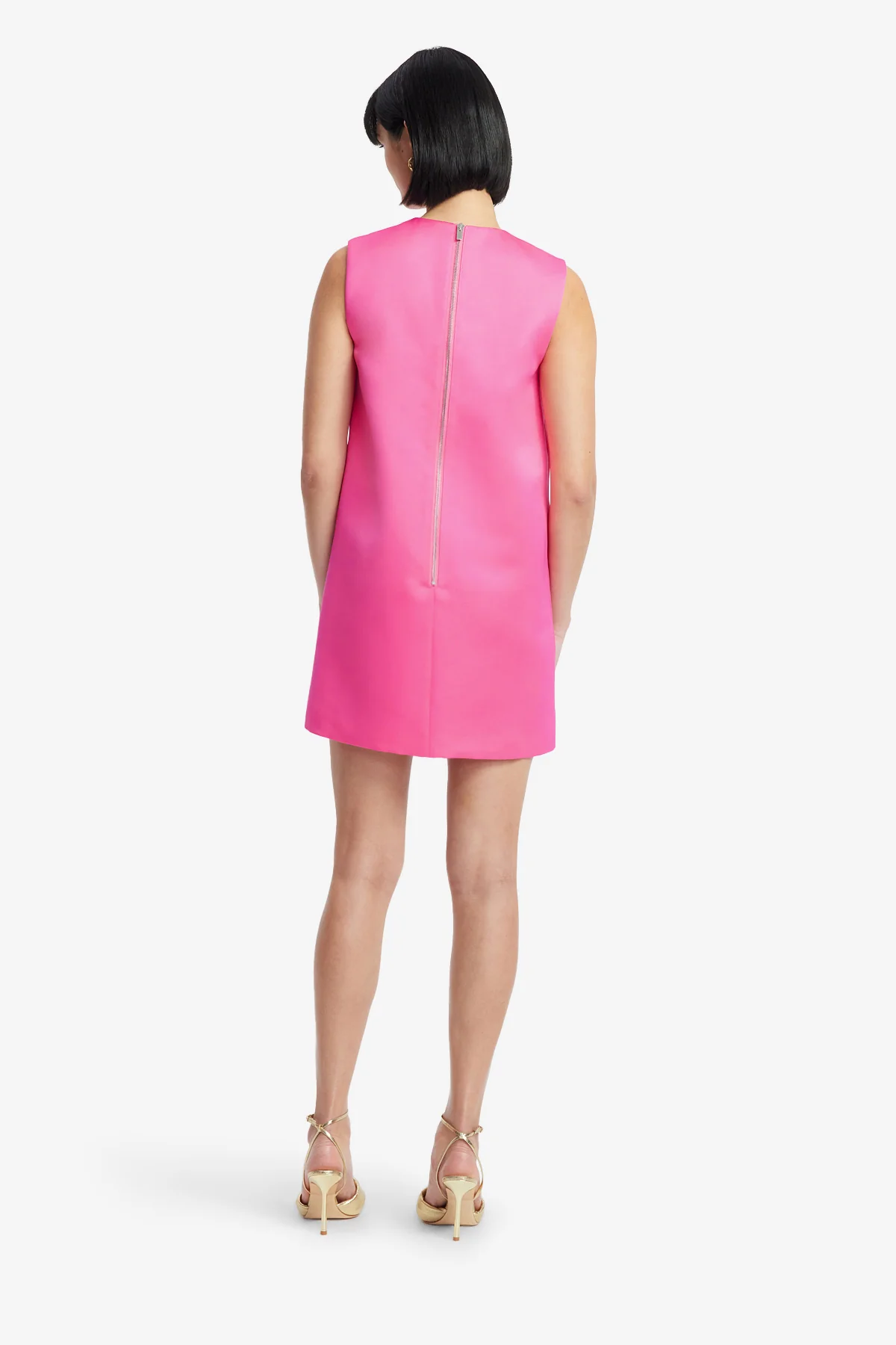 Yvonne Appliqué Floral Mini Dress - Peony Print in Fuchsia - Image 5