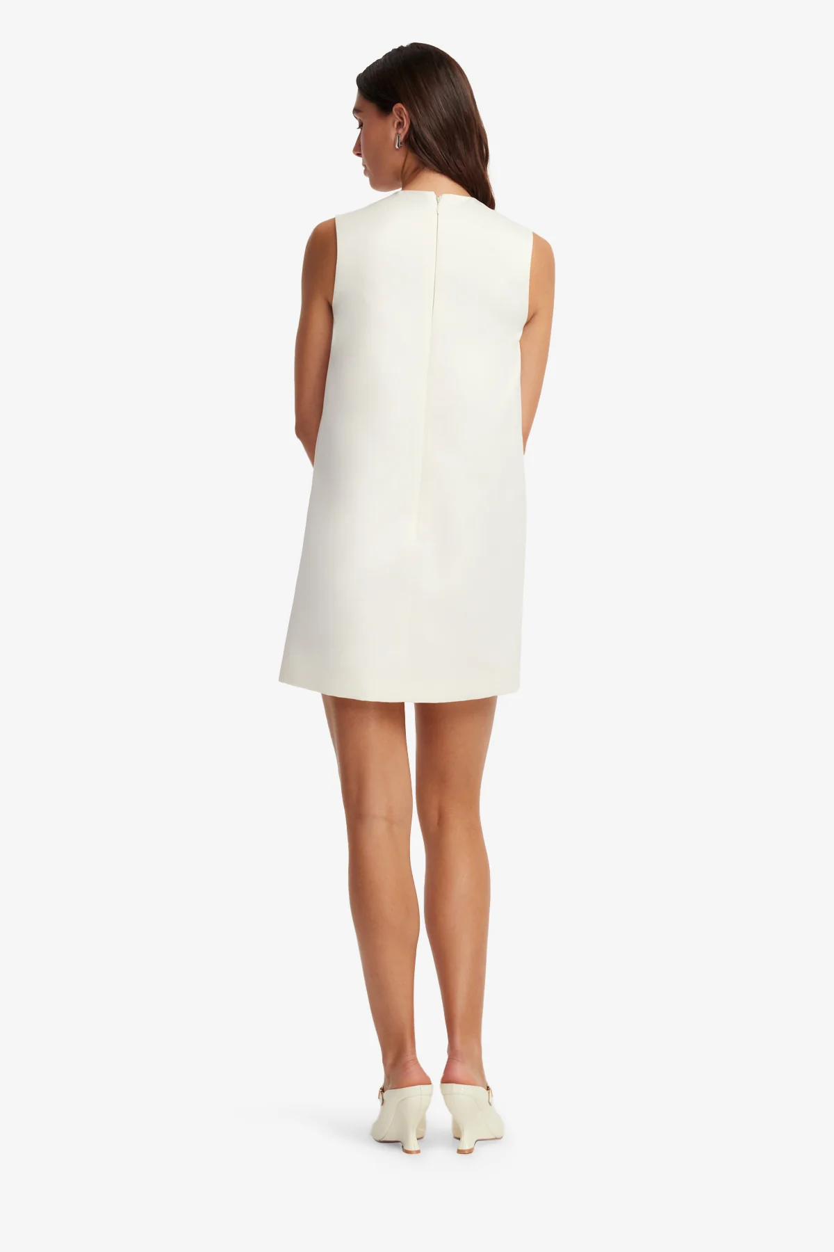 Yvonne Appliqué Floral Mini Dress - Vine Print in Snow - Image 5