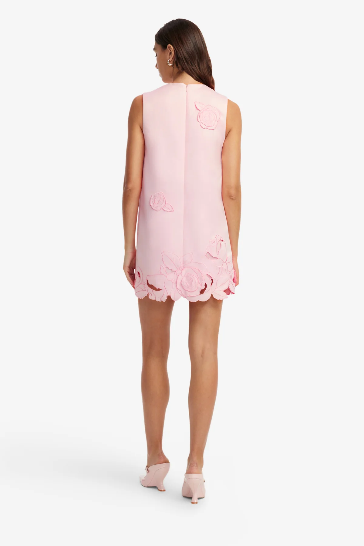 Yvonne Appliqué Mini Dress - Blush Pink - Image 5